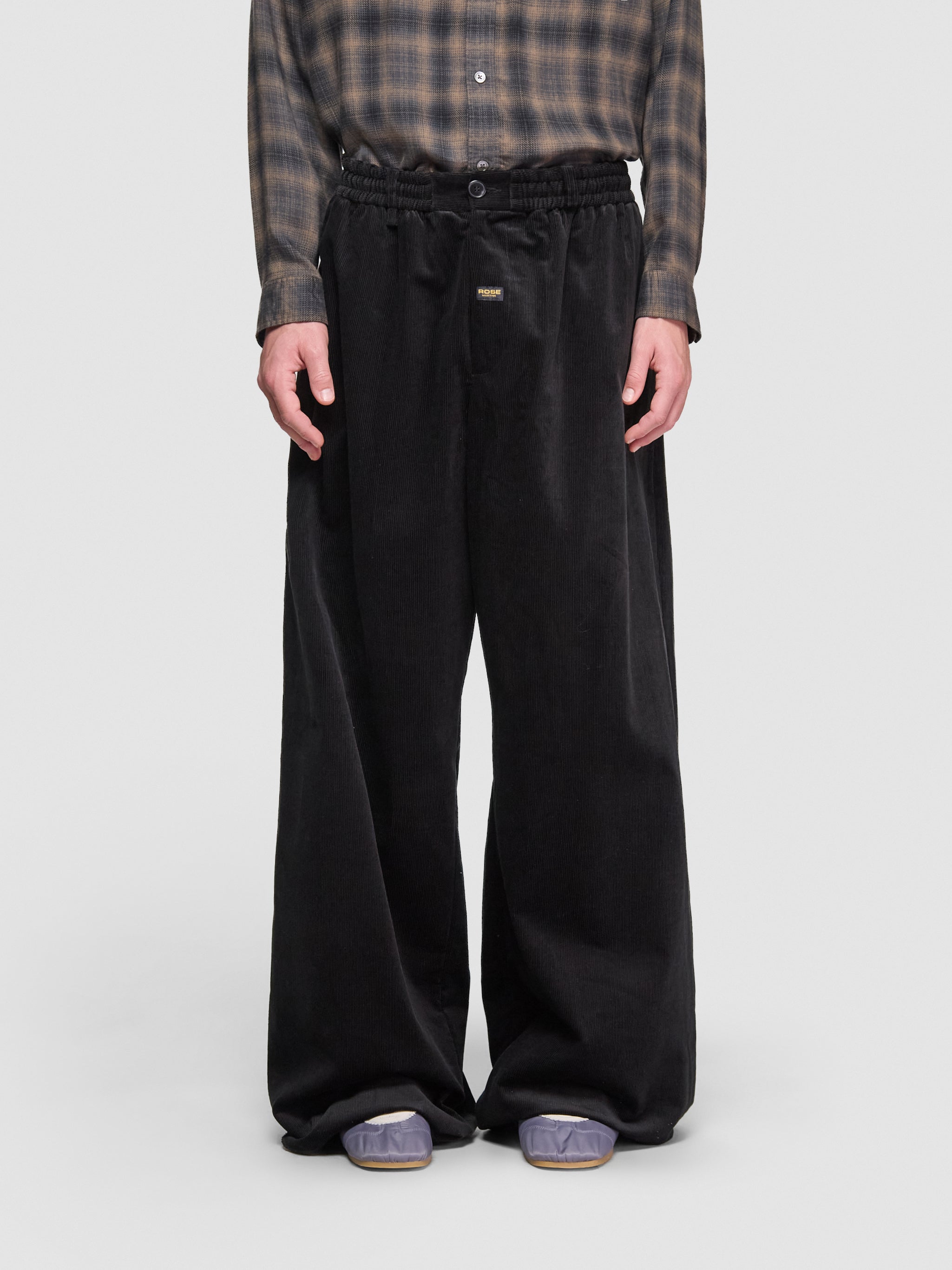 Extreme Wide Leg Tailored Trousers in Black