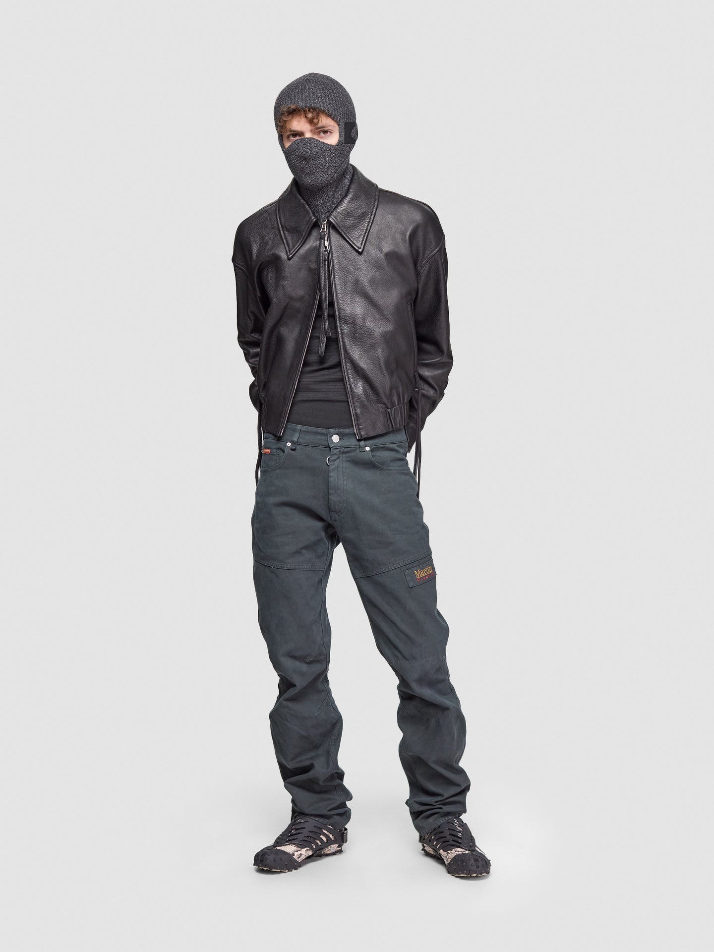 x A$AP ROCKY Mostro Gabbia Snake Sneaker in Totally Taupe & Black