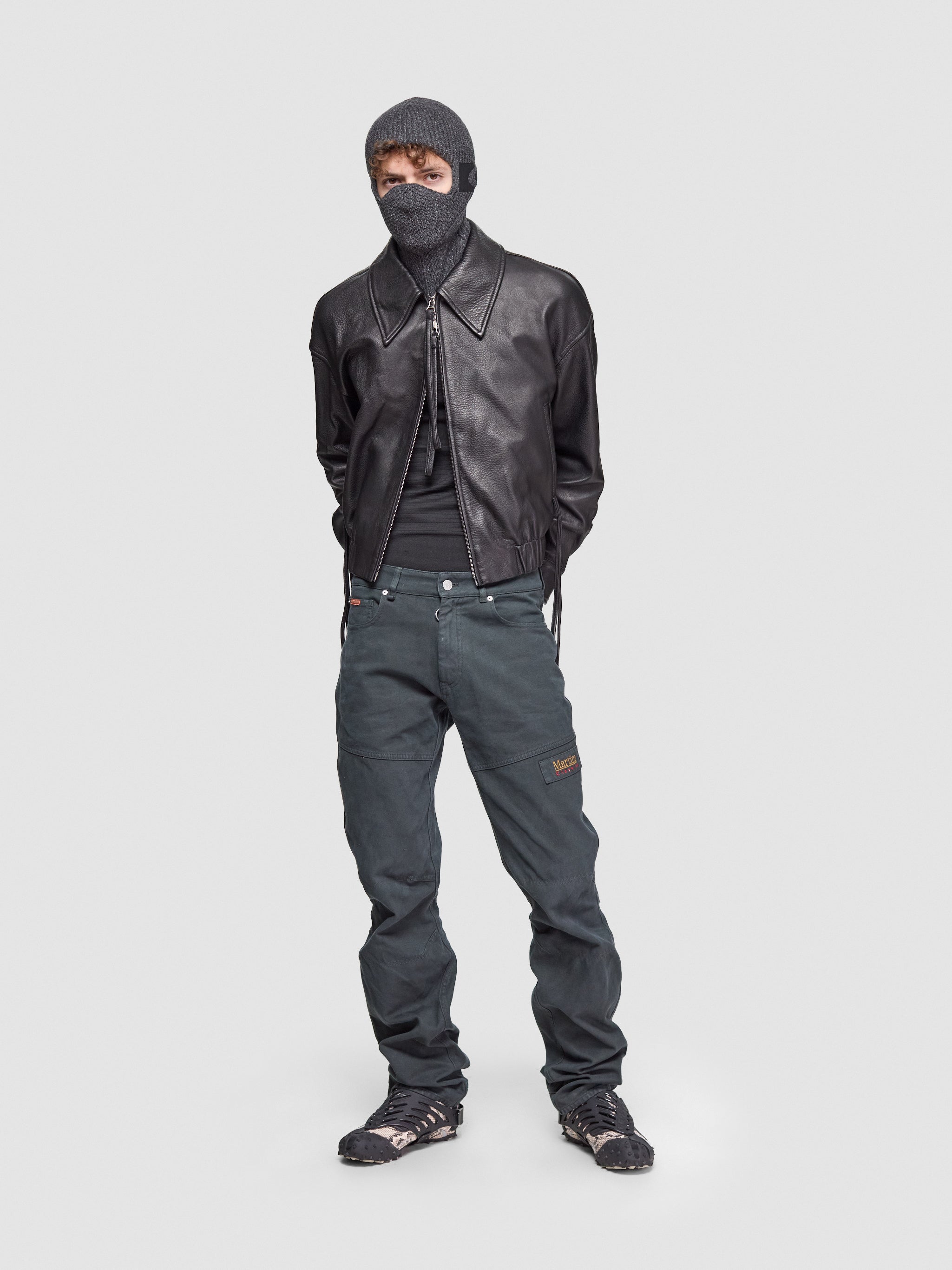 x A$AP ROCKY Mostro Gabbia Snake Sneaker in Totally Taupe & Black