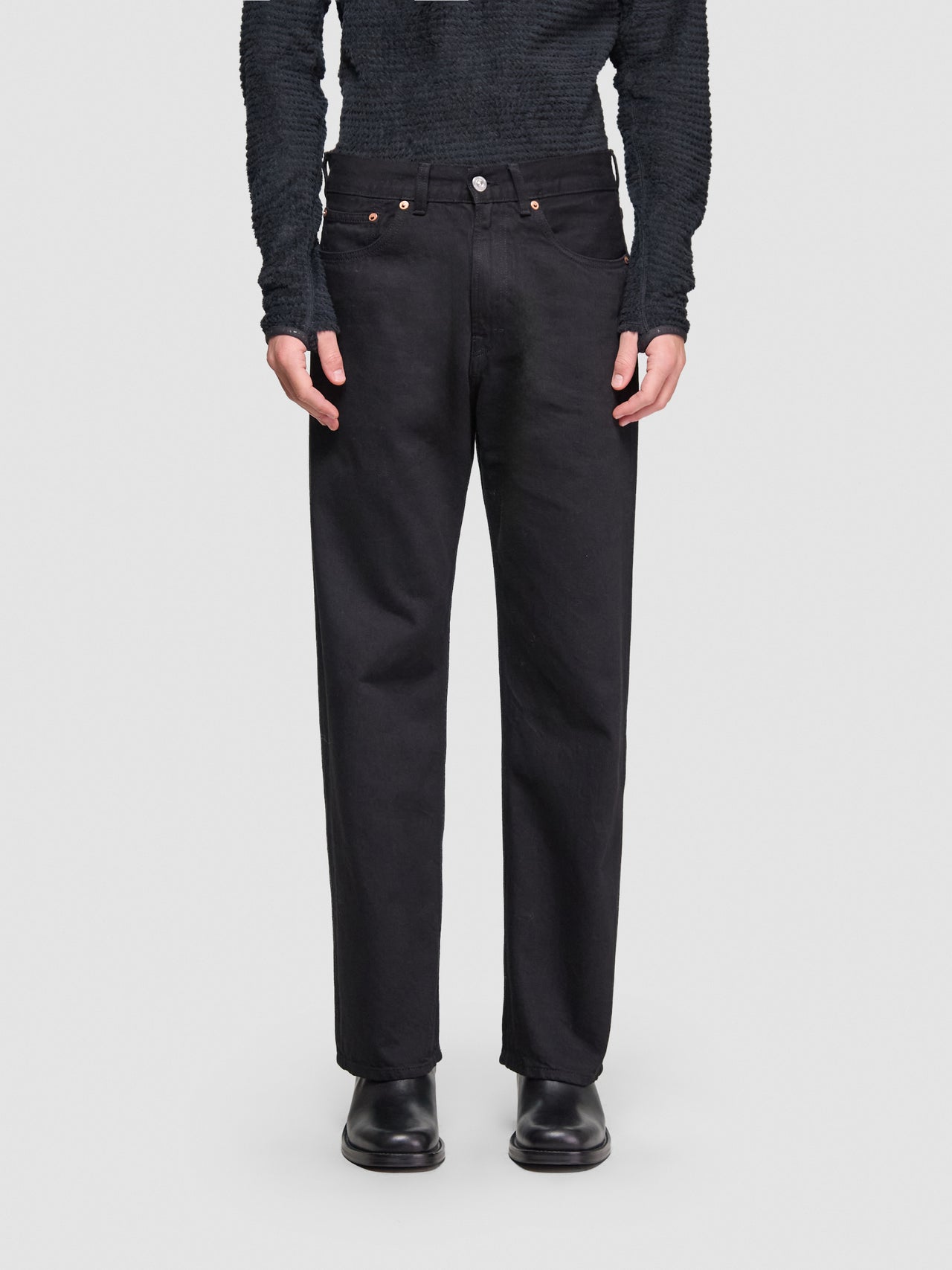 Third Cut Jeans in Black Selvedge