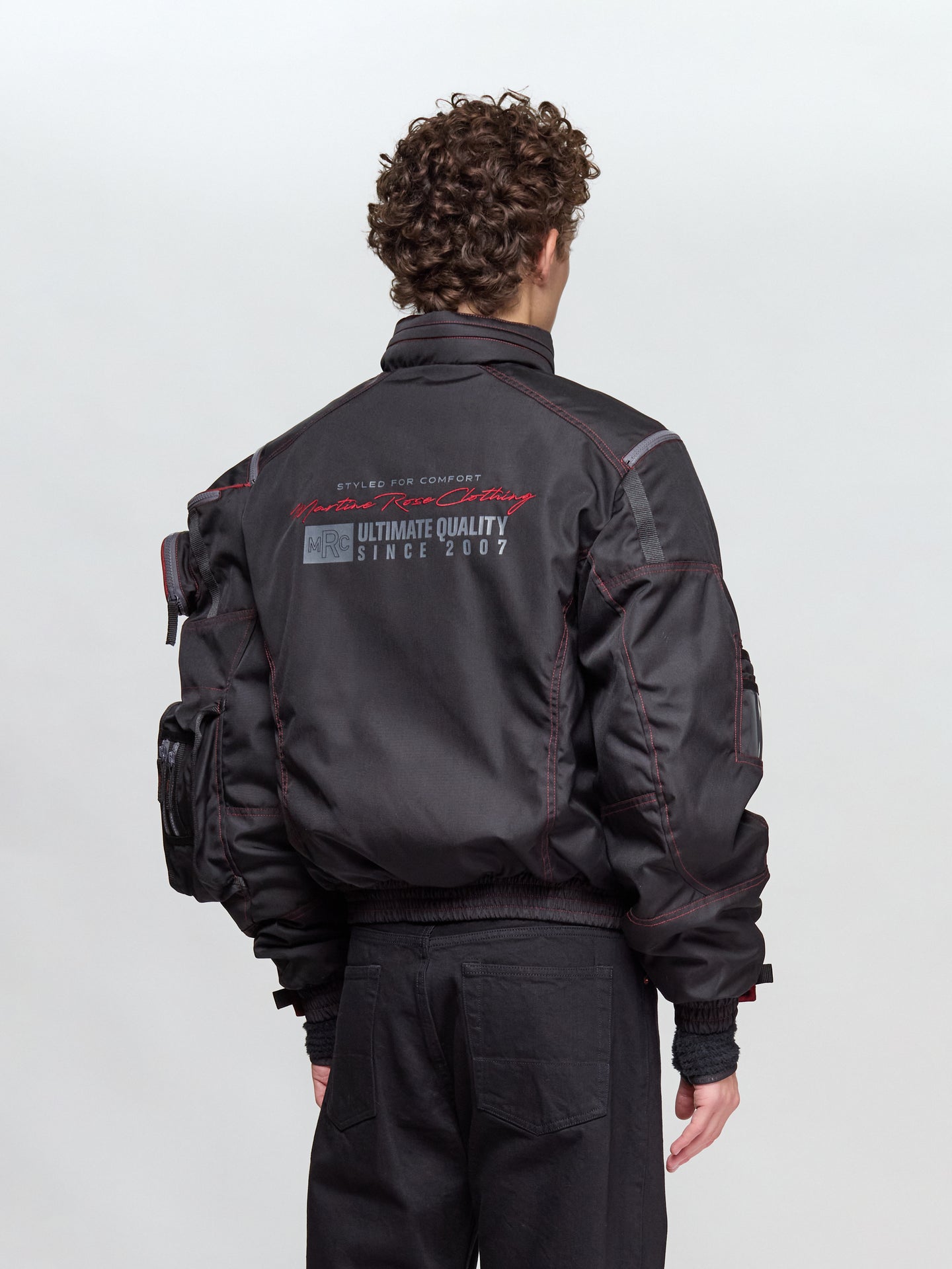 Bumbag Jacket in Black & Red