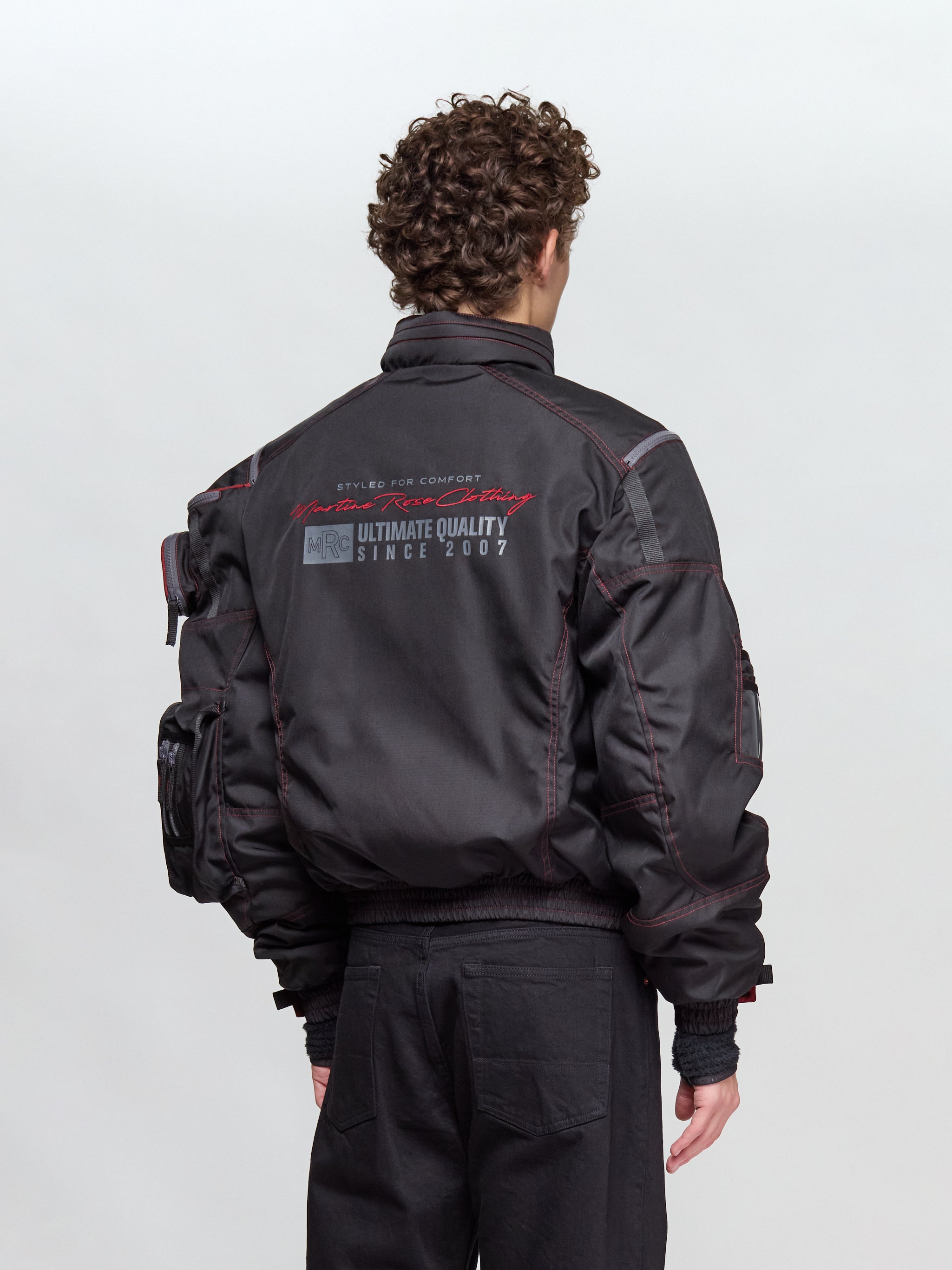 Bumbag Jacket in Black & Red