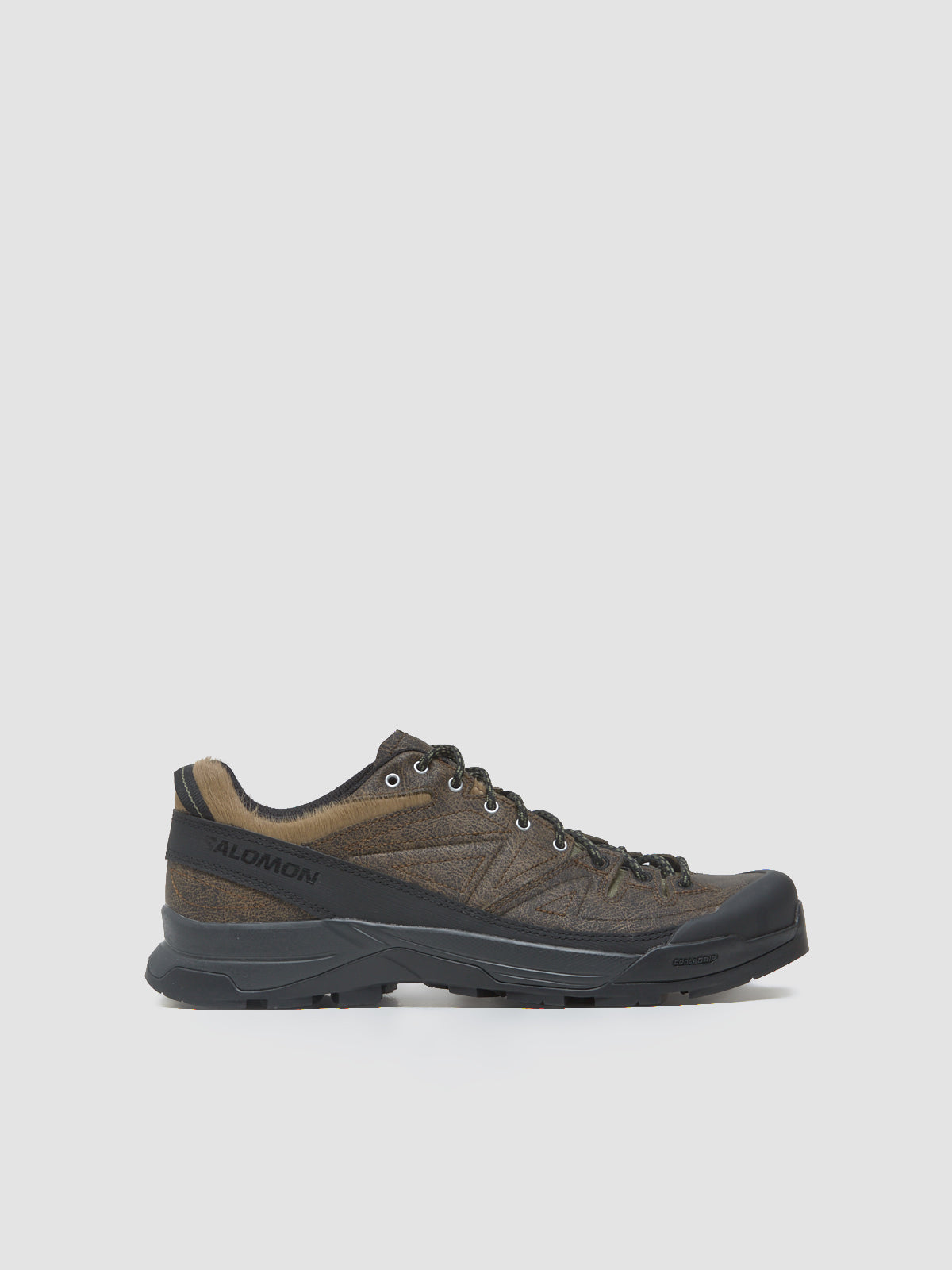 X-ALP LOW DISTRESSED LTR Sneaker in Dark Earth