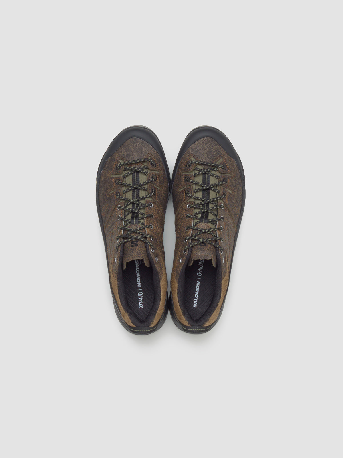 X-ALP LOW DISTRESSED LTR Sneaker in Dark Earth