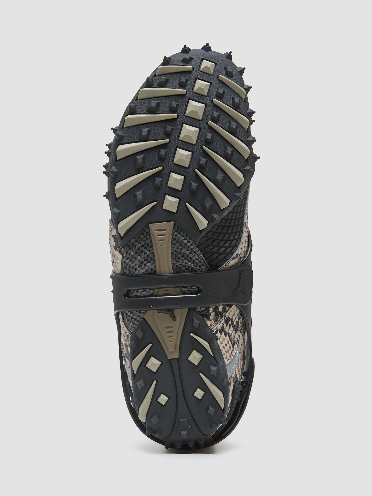 x A$AP ROCKY Mostro Gabbia Snake Sneaker in Totally Taupe & Black