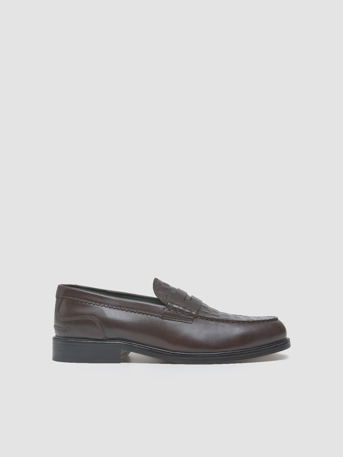 Craft James Loafers in Brown Crocodile Leather