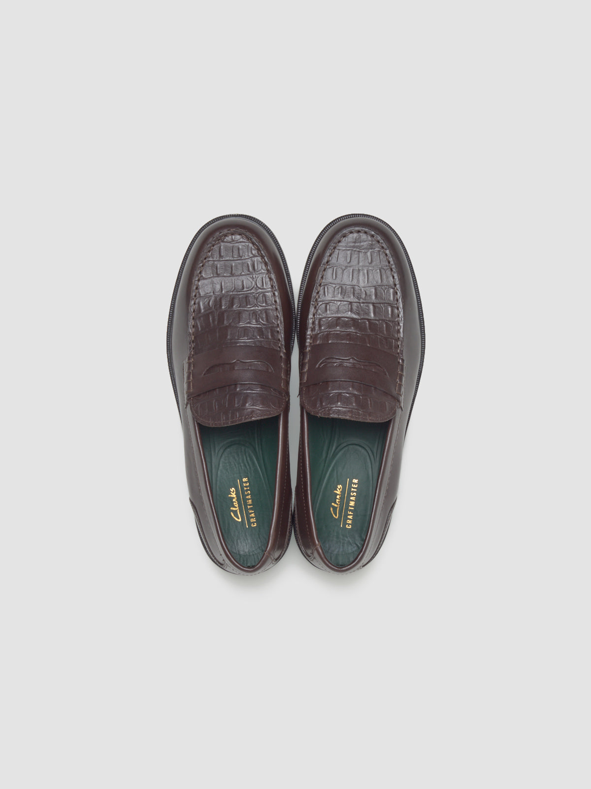 Craft James Loafers in Brown Crocodile Leather