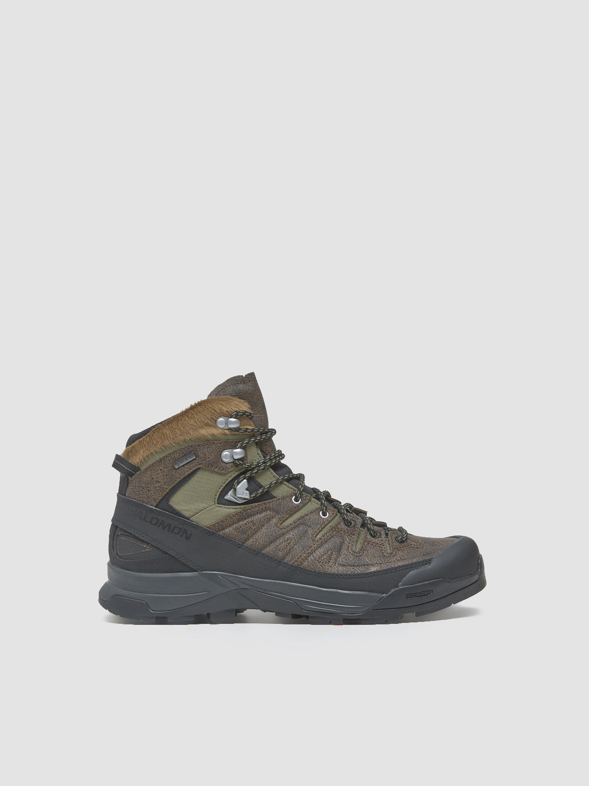 X-ALP MID GTX DISTRESSED LTR Sneaker in Dark Earth