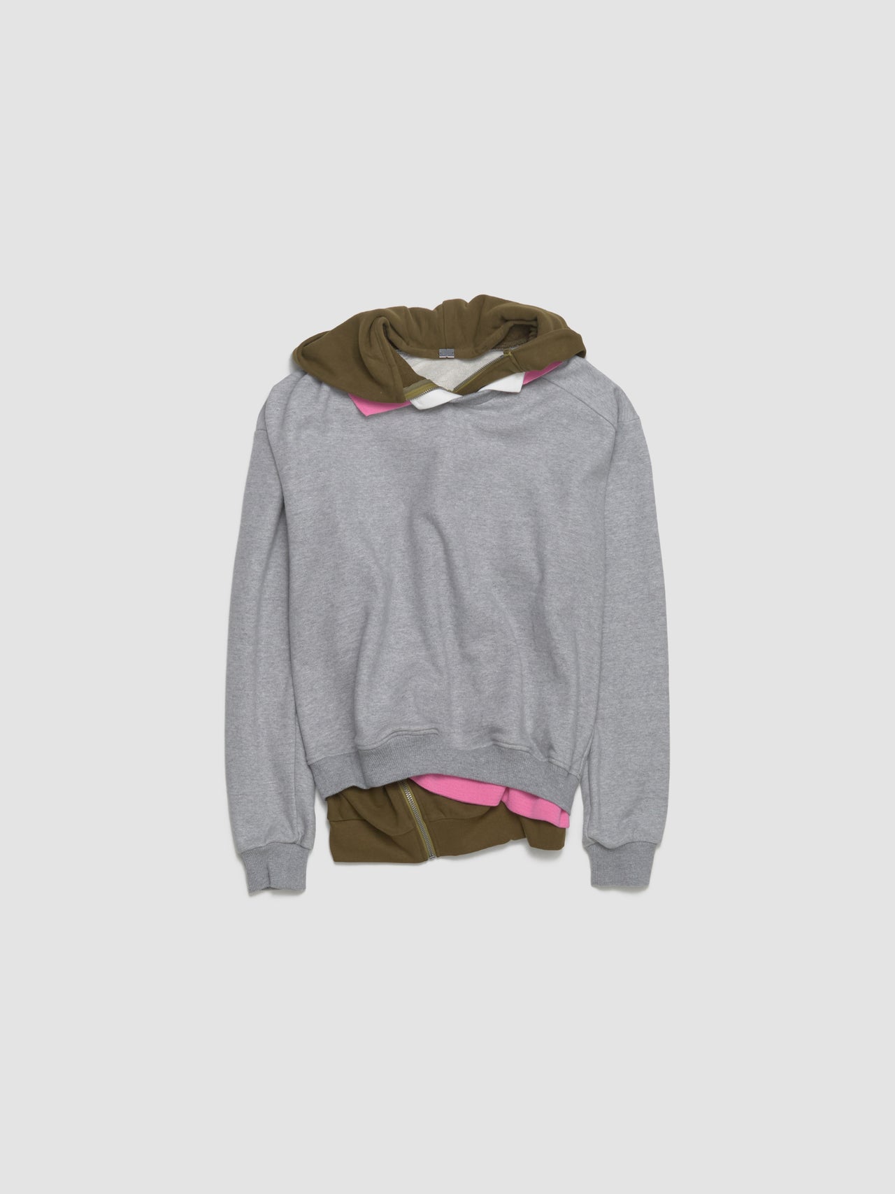 Triple Hoodie in Grey & Khaki