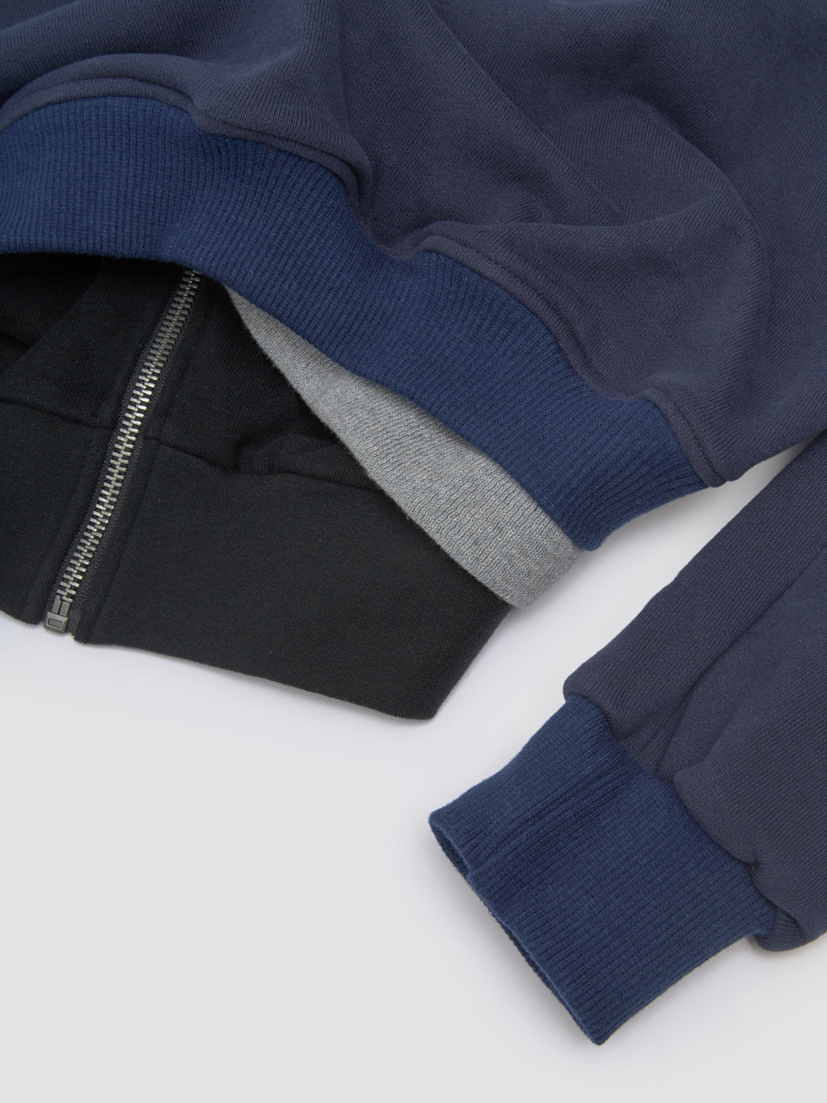 Triple Hoodie in Navy & Black