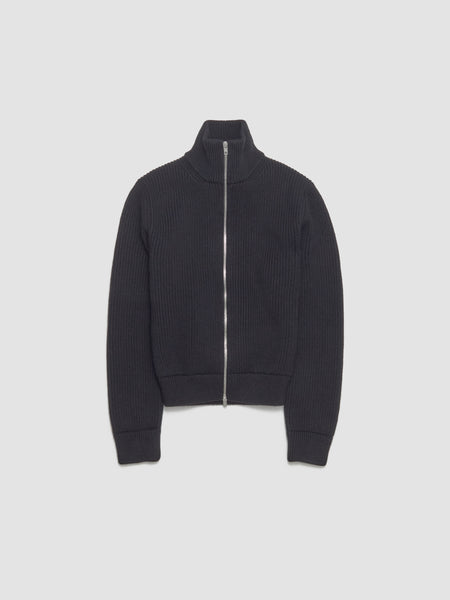Maison Margiela - Zip Wool Cardigan in Black - S67HP0032