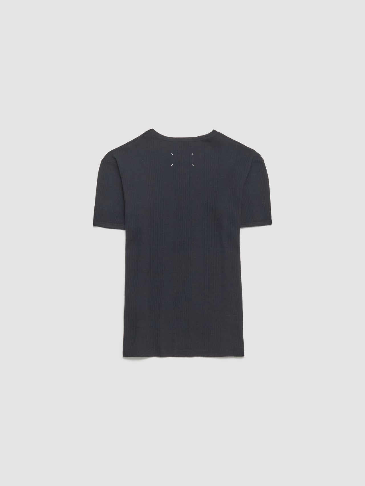 Ribbed T-Shirt in Black