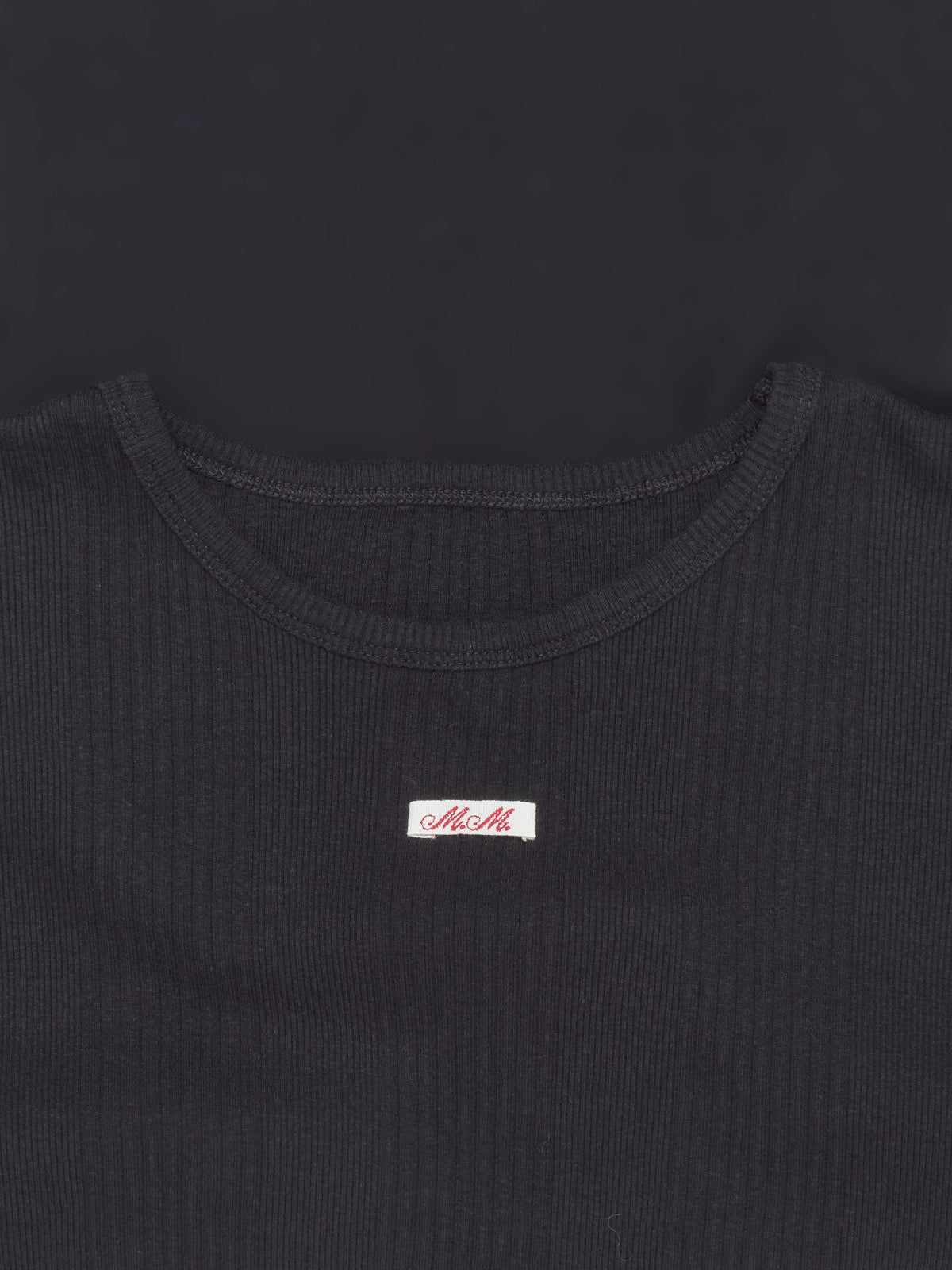 Ribbed T-Shirt in Black