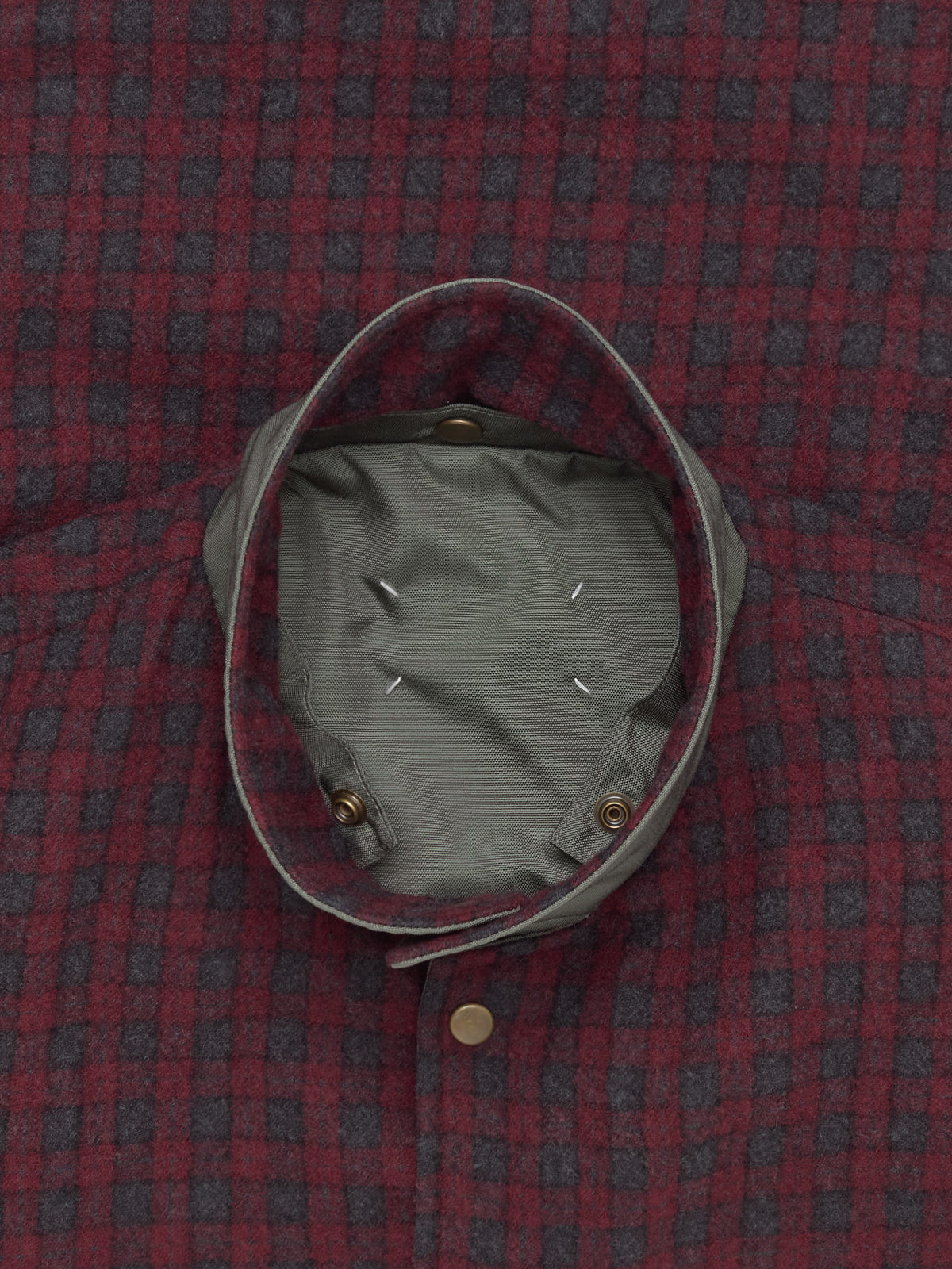 Sport Jacket in Military & Burgundy Check