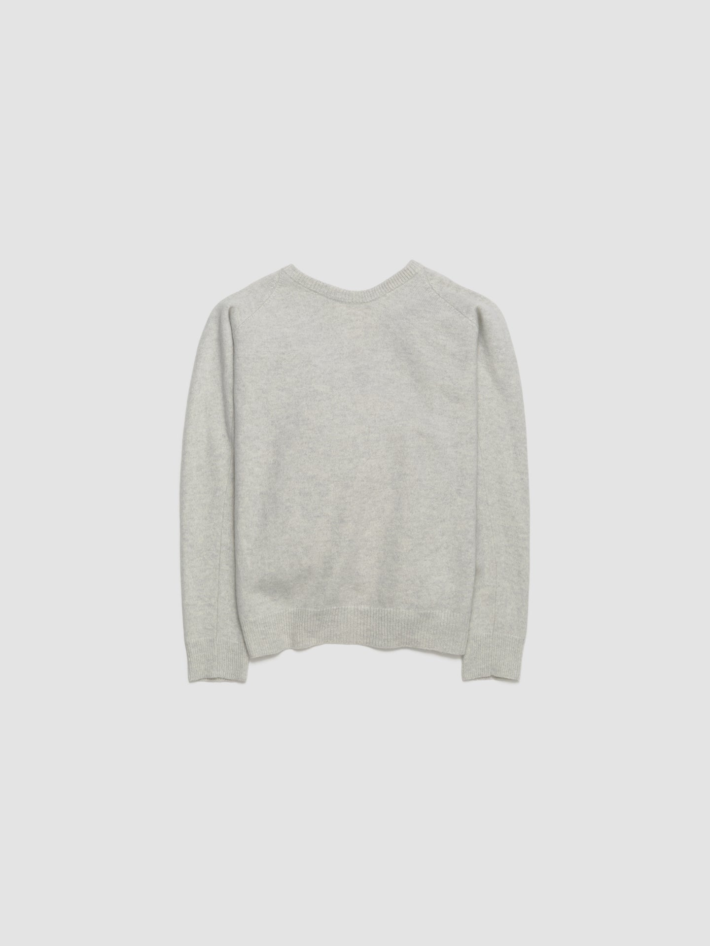 V-Neck Sweater in Light Grey