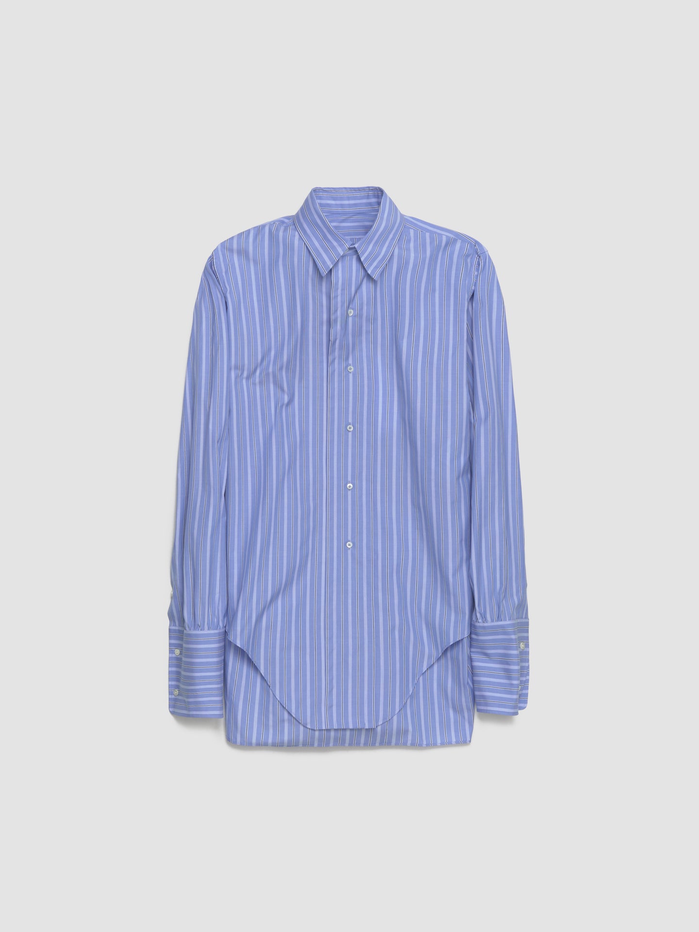 Long Sleeve Shirt in Blue Stripe