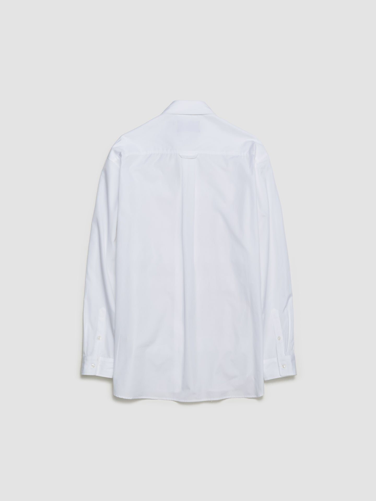 Ribbon Trim Easy Shirt in White