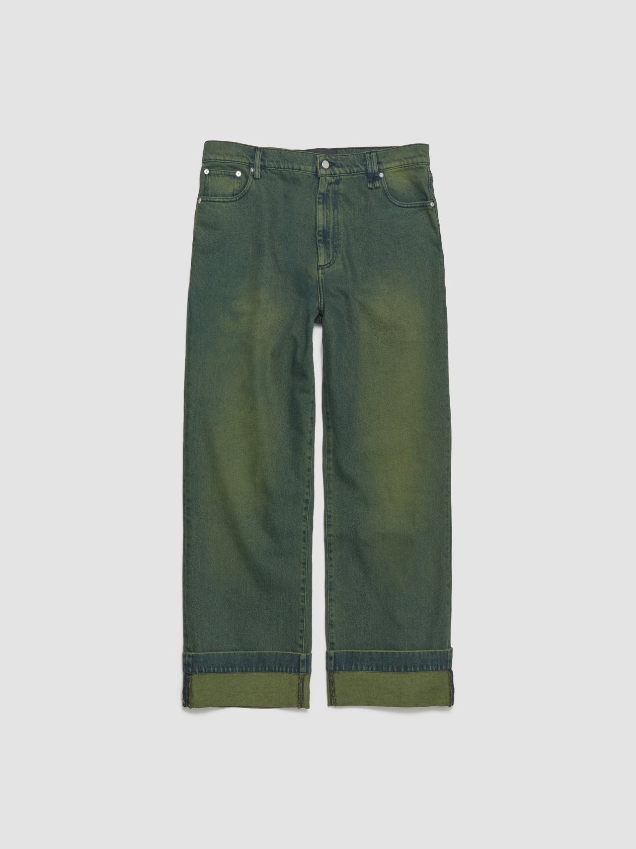 Straight Leg Jeans in Green