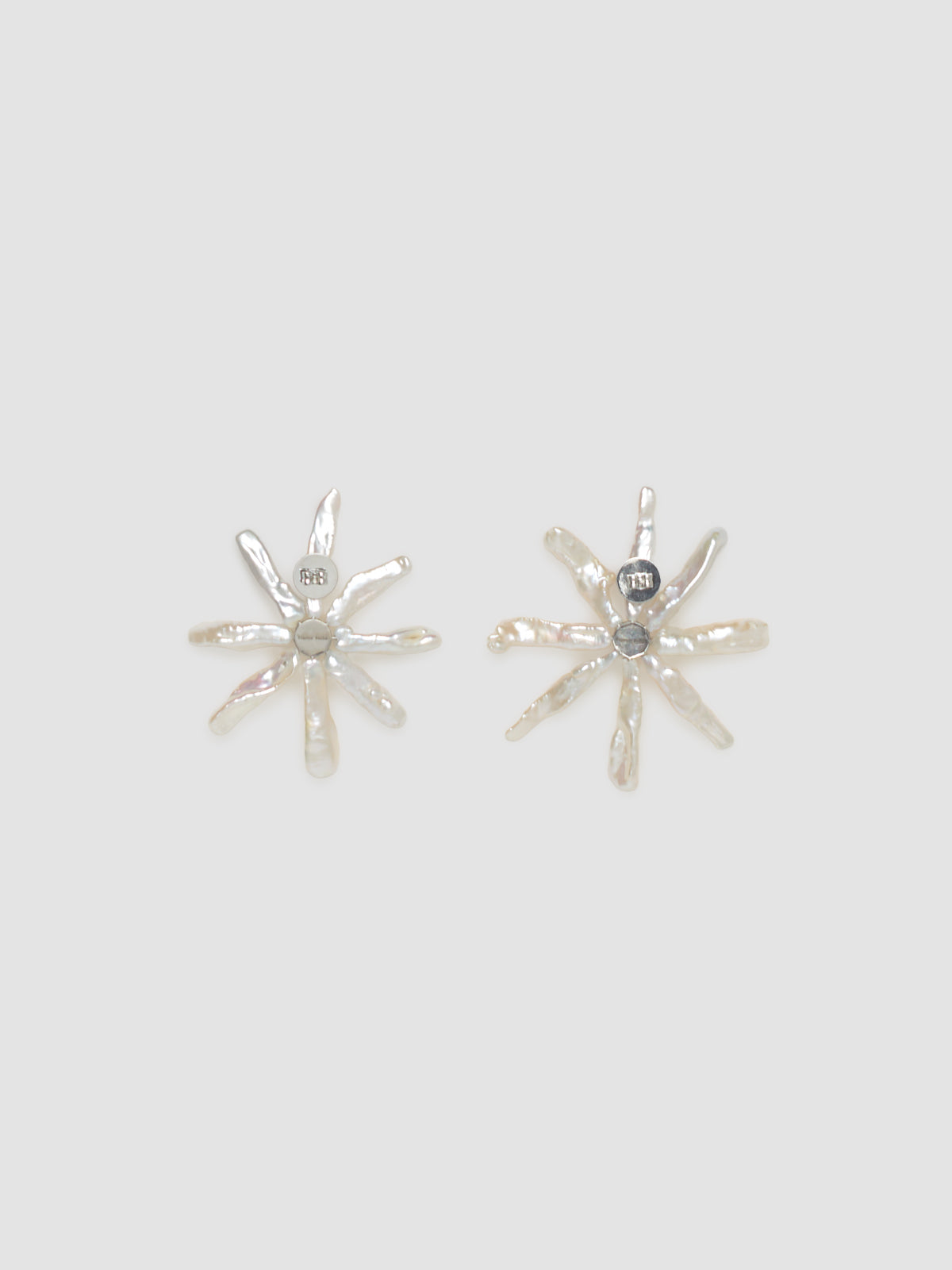 Blooming Flower Earrings in Pearl