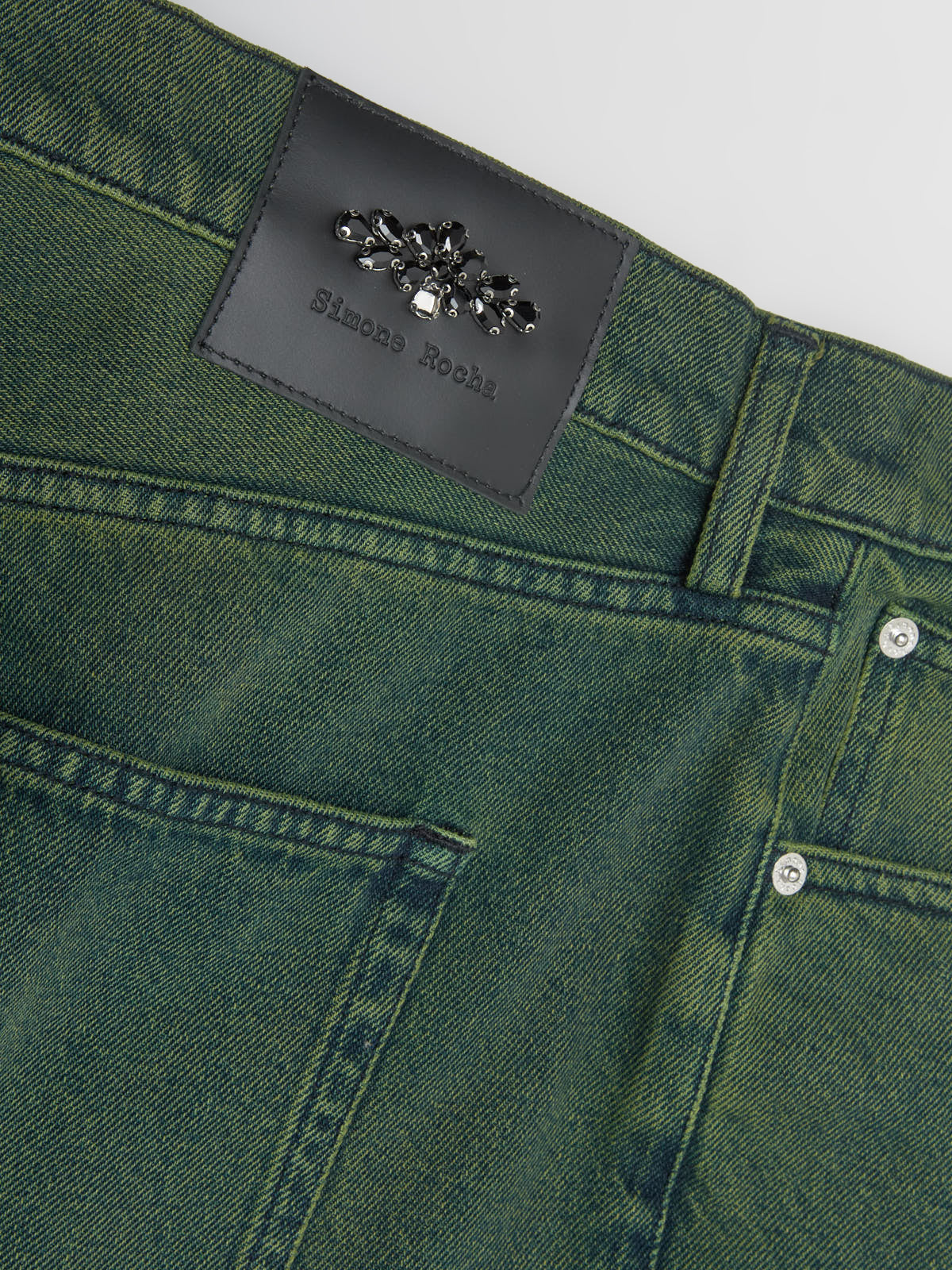 Straight Leg Jeans in Green