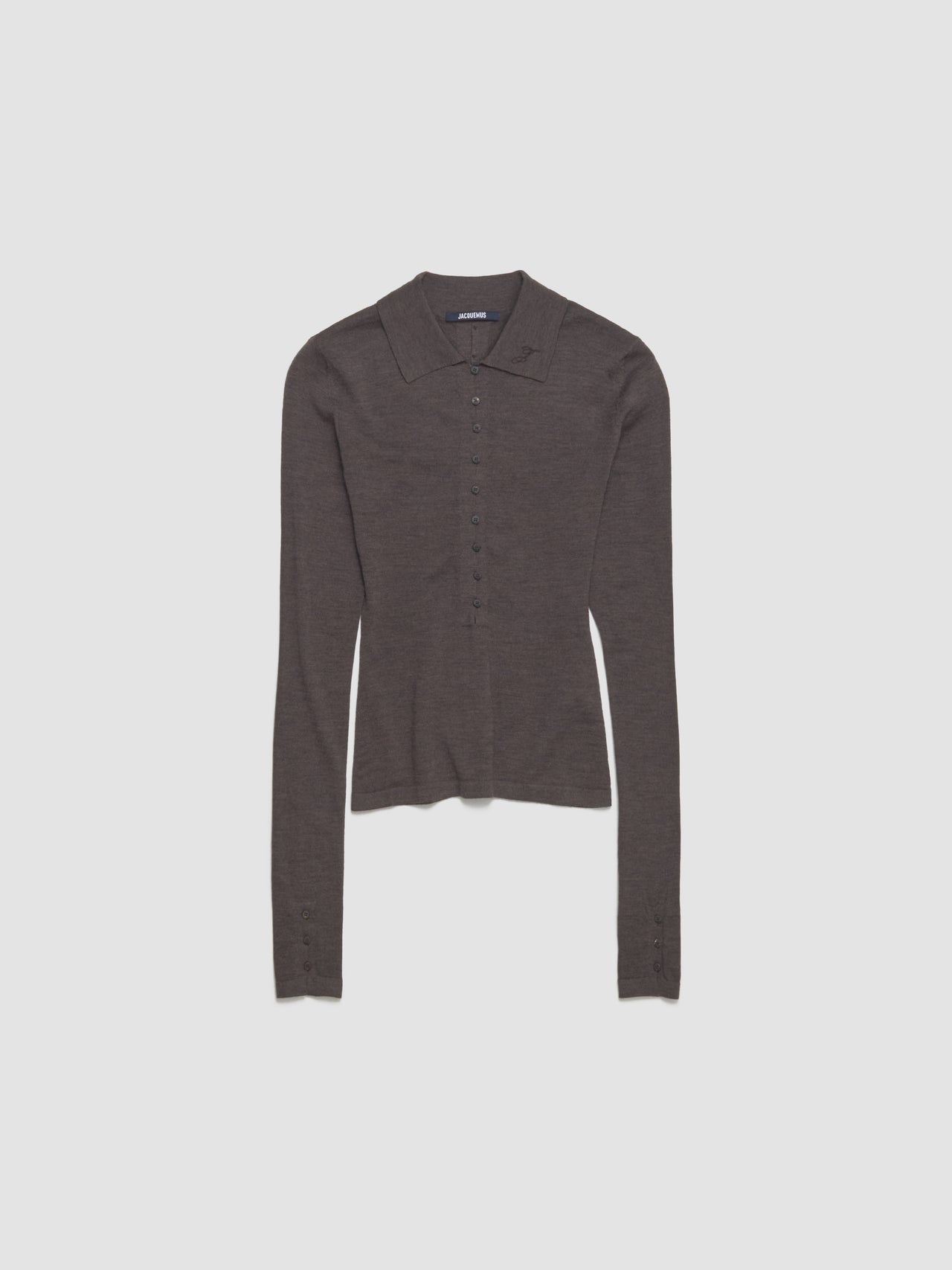 Le Polo Merino  in Dark Brown