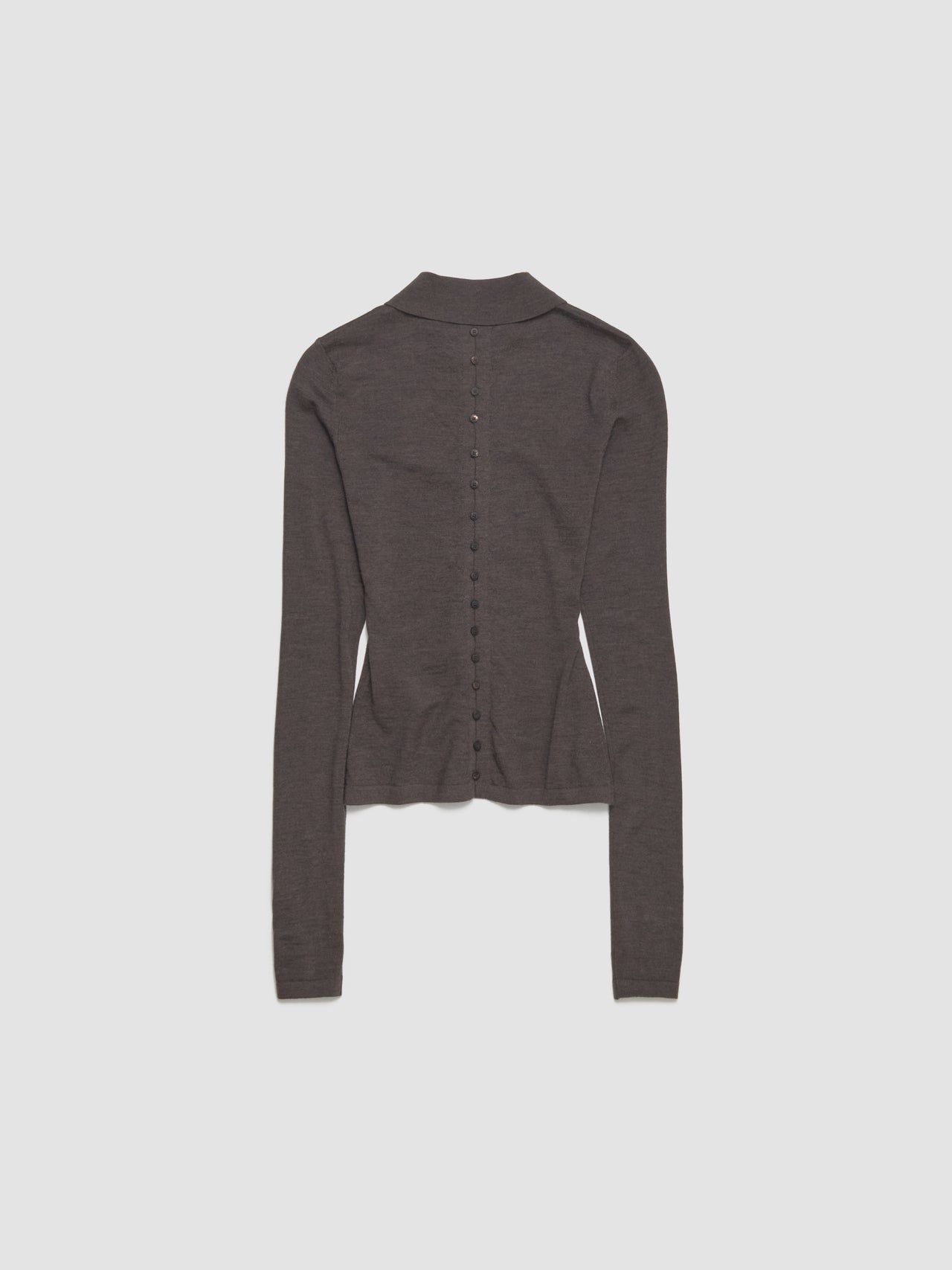 Le Polo Merino  in Dark Brown