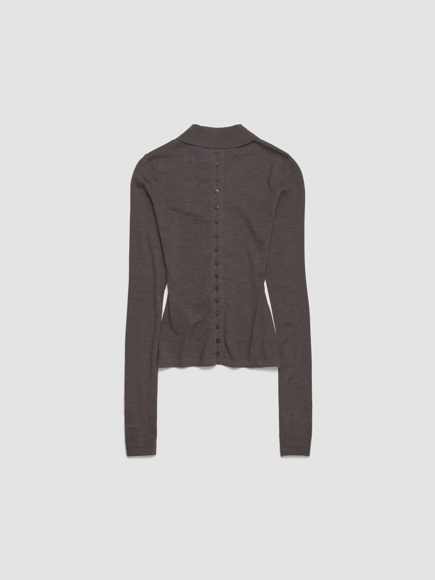 Le Polo Merino  in Dark Brown