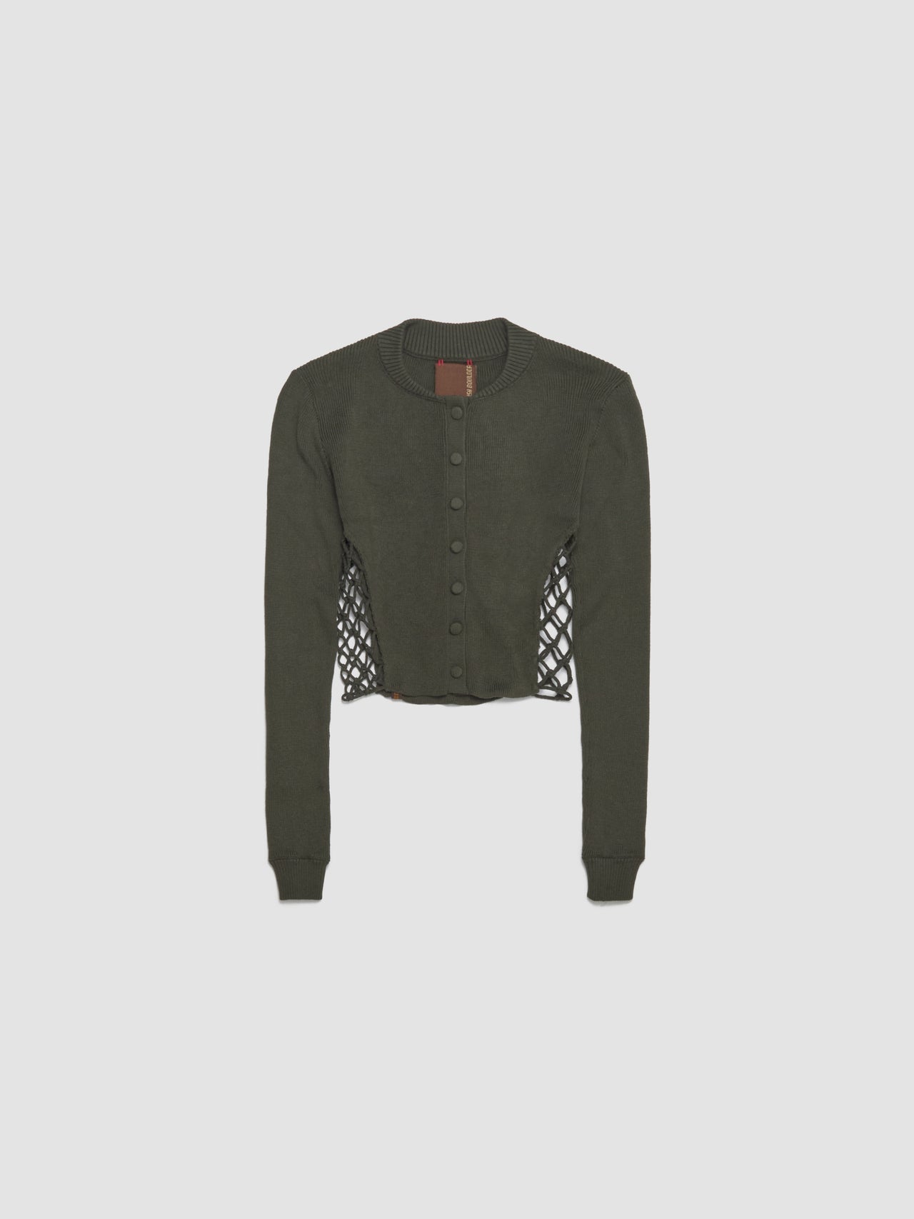 Sidemesh Cardigan in Swamp