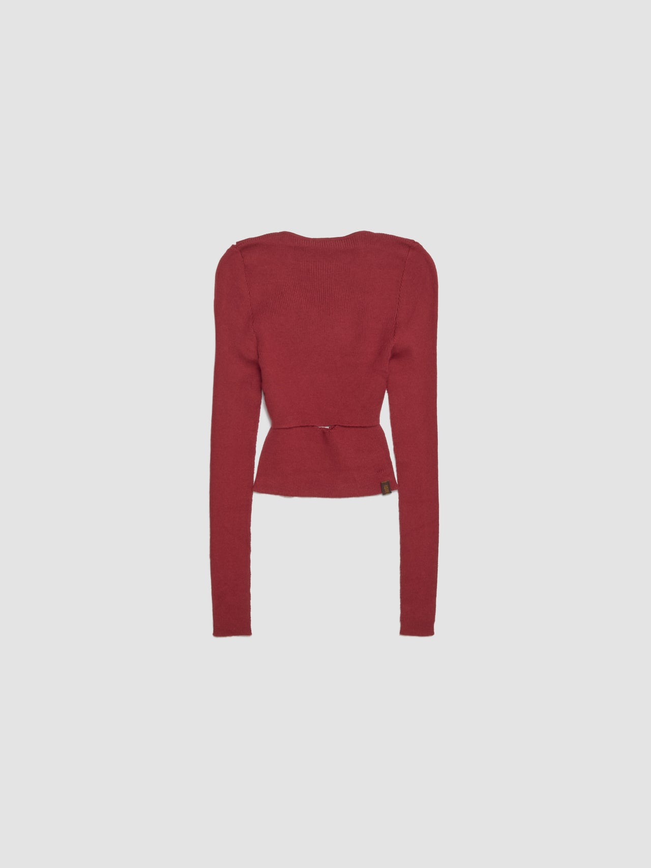 Argyle Open Cardigan in Cherry