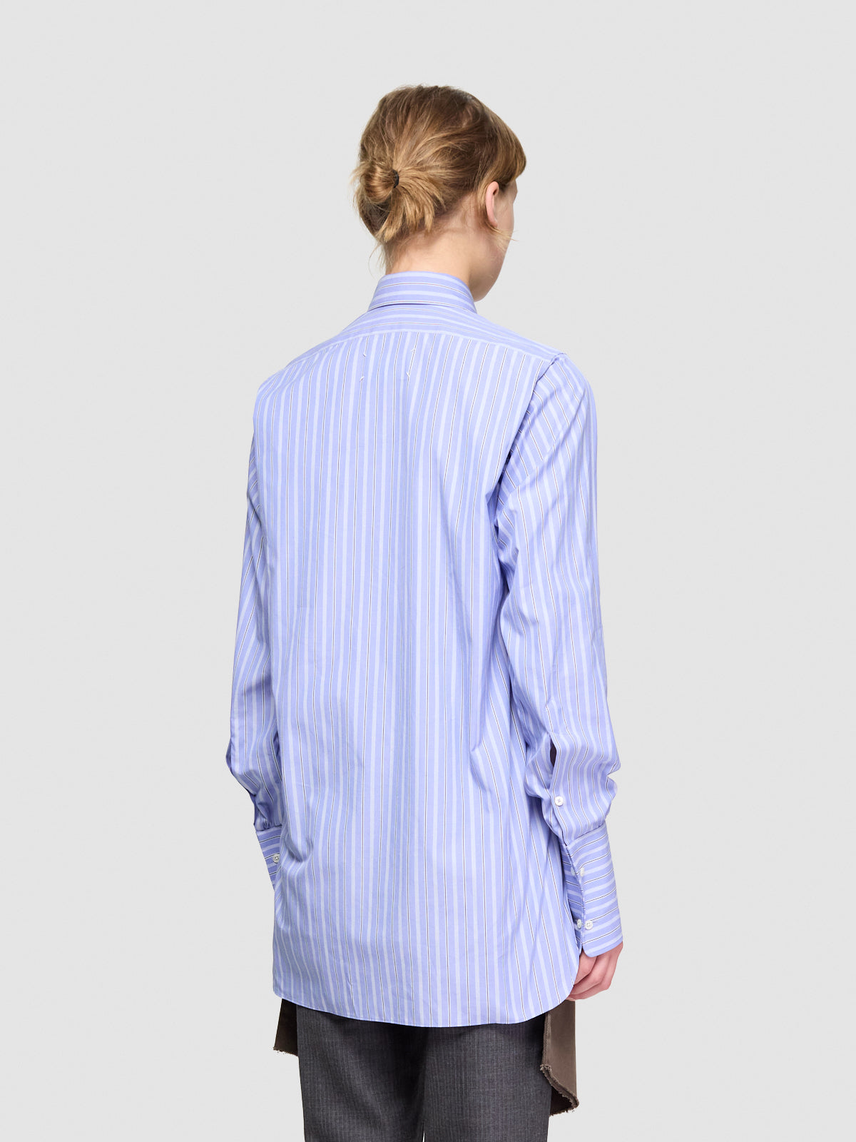 Long Sleeve Shirt in Blue Stripe