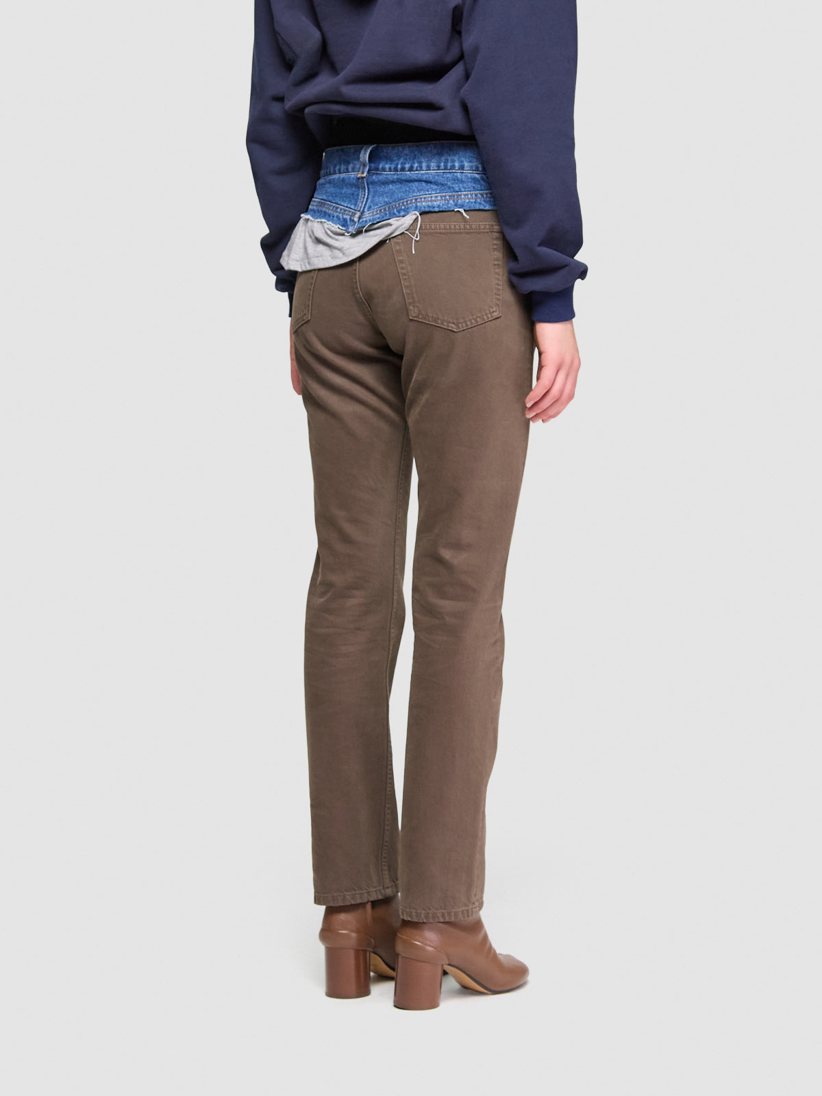 Double Jeans in Brown & Grey