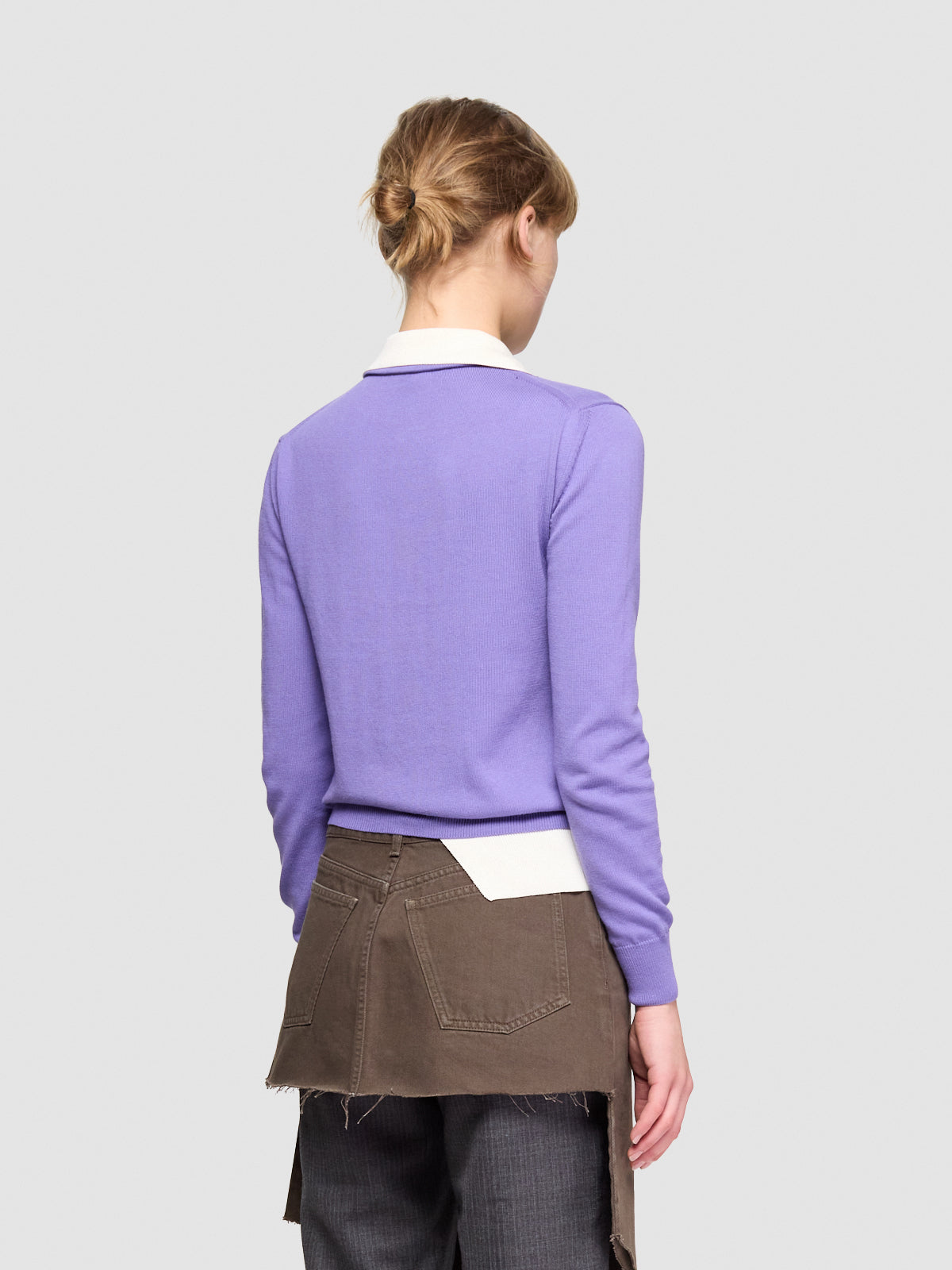 Double Polo in Lavender & White