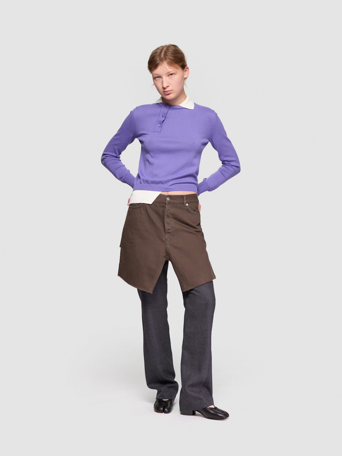 Double Polo in Lavender & White