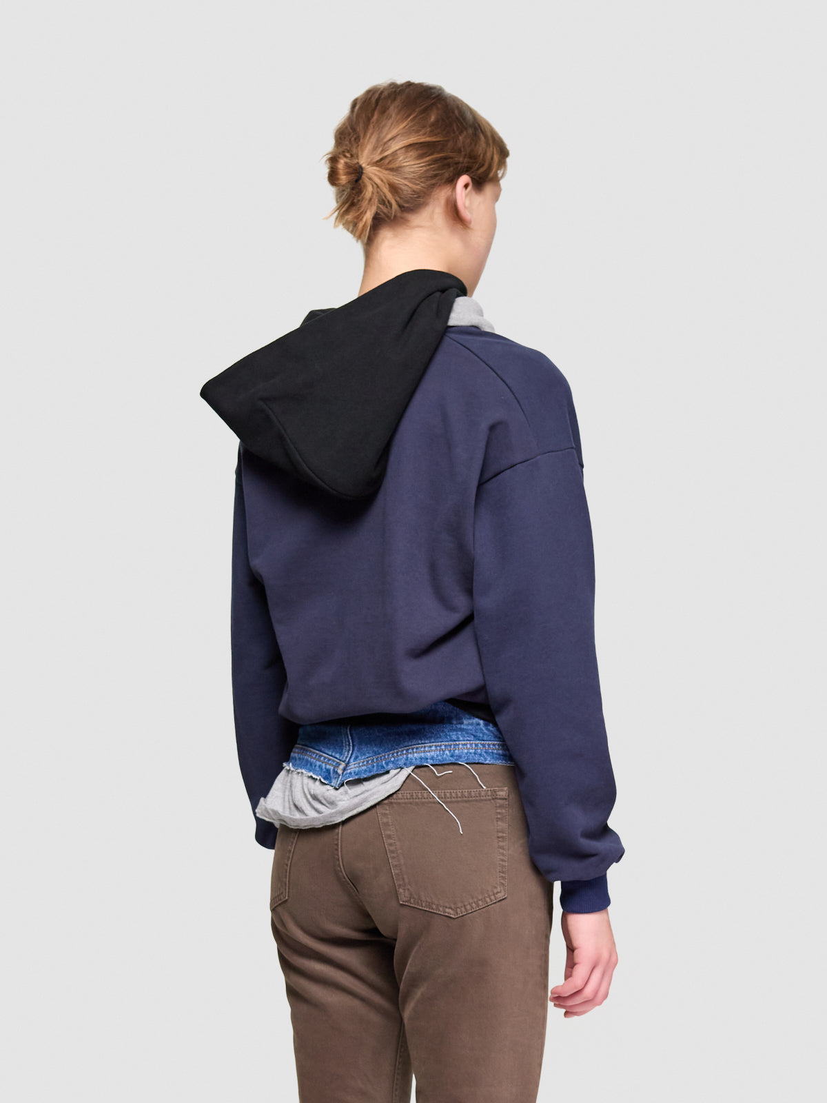 Triple Hoodie in Navy & Black