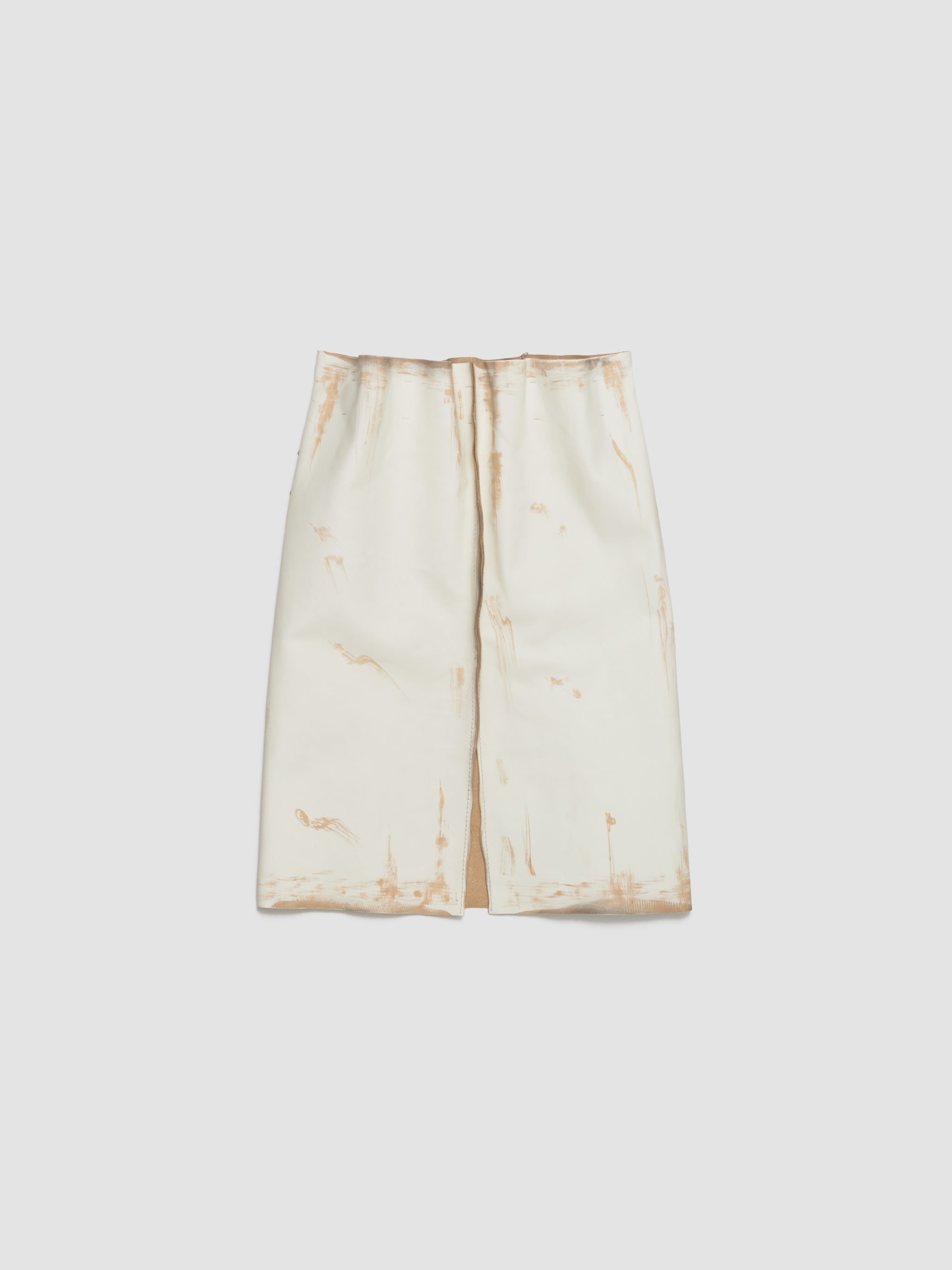 Leather Skirt in White