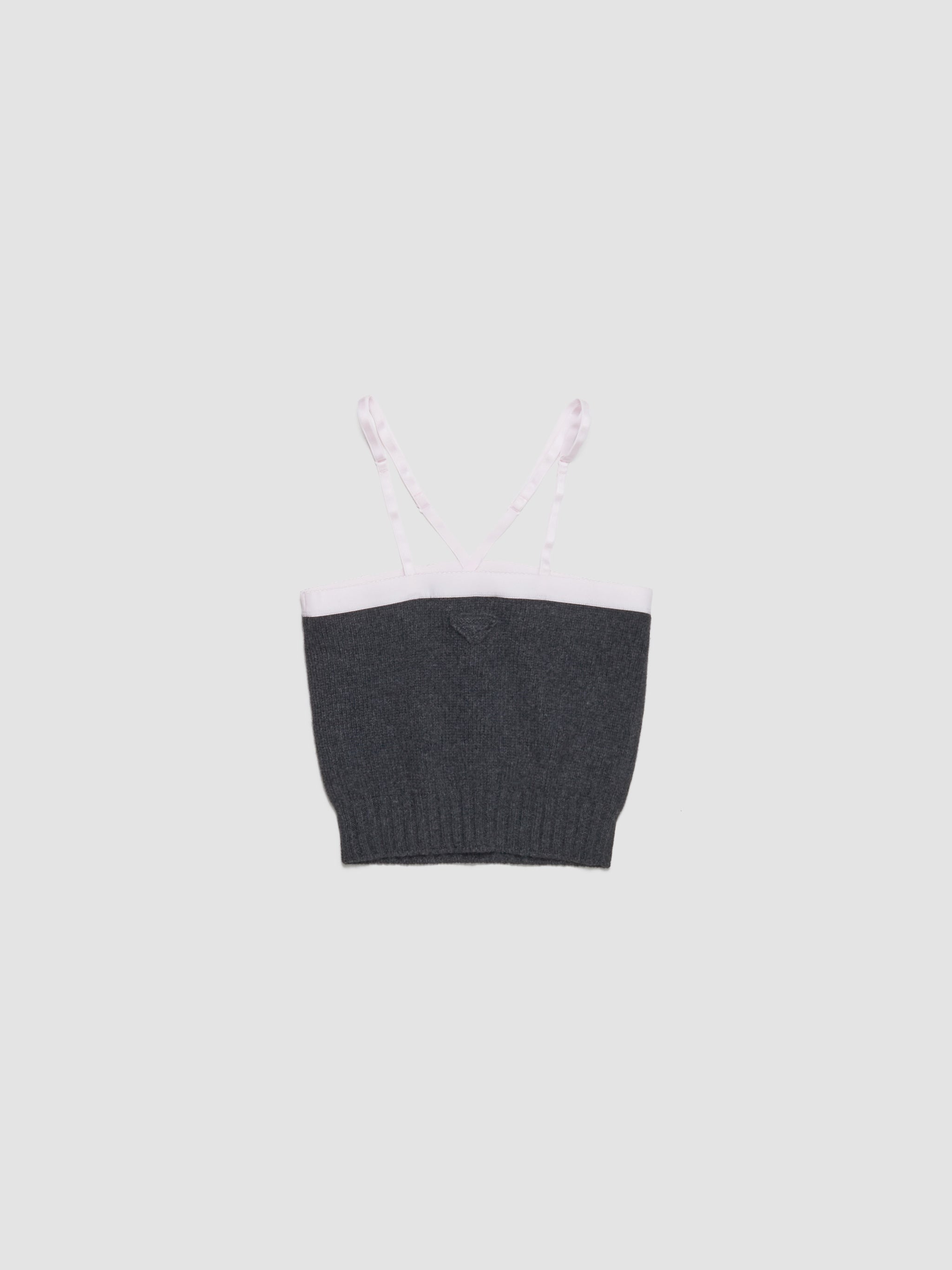 Cashmere and Wool Top in Anthracite