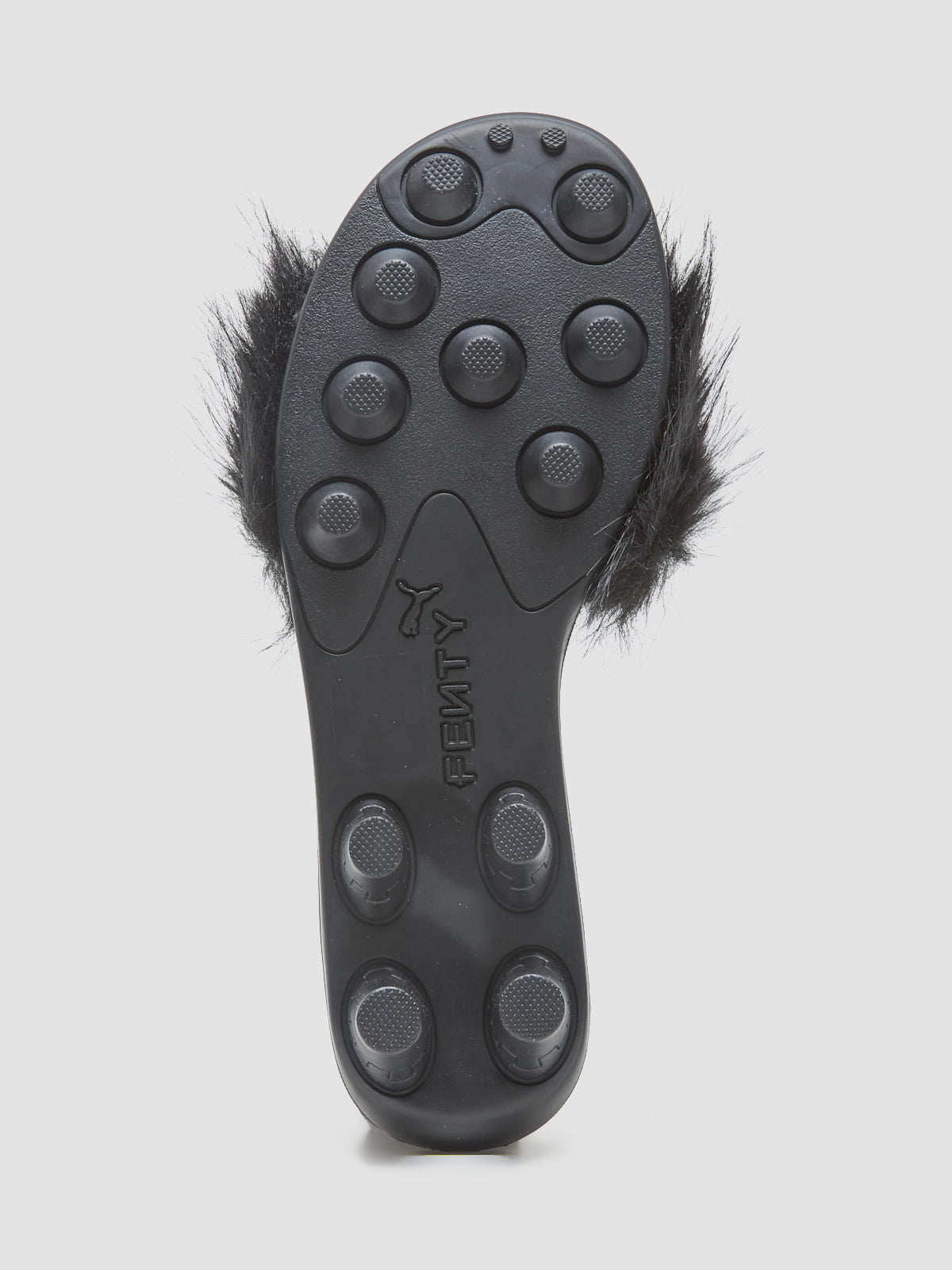 x FENTY WMNS Chic Fur Slide in Black & Silver