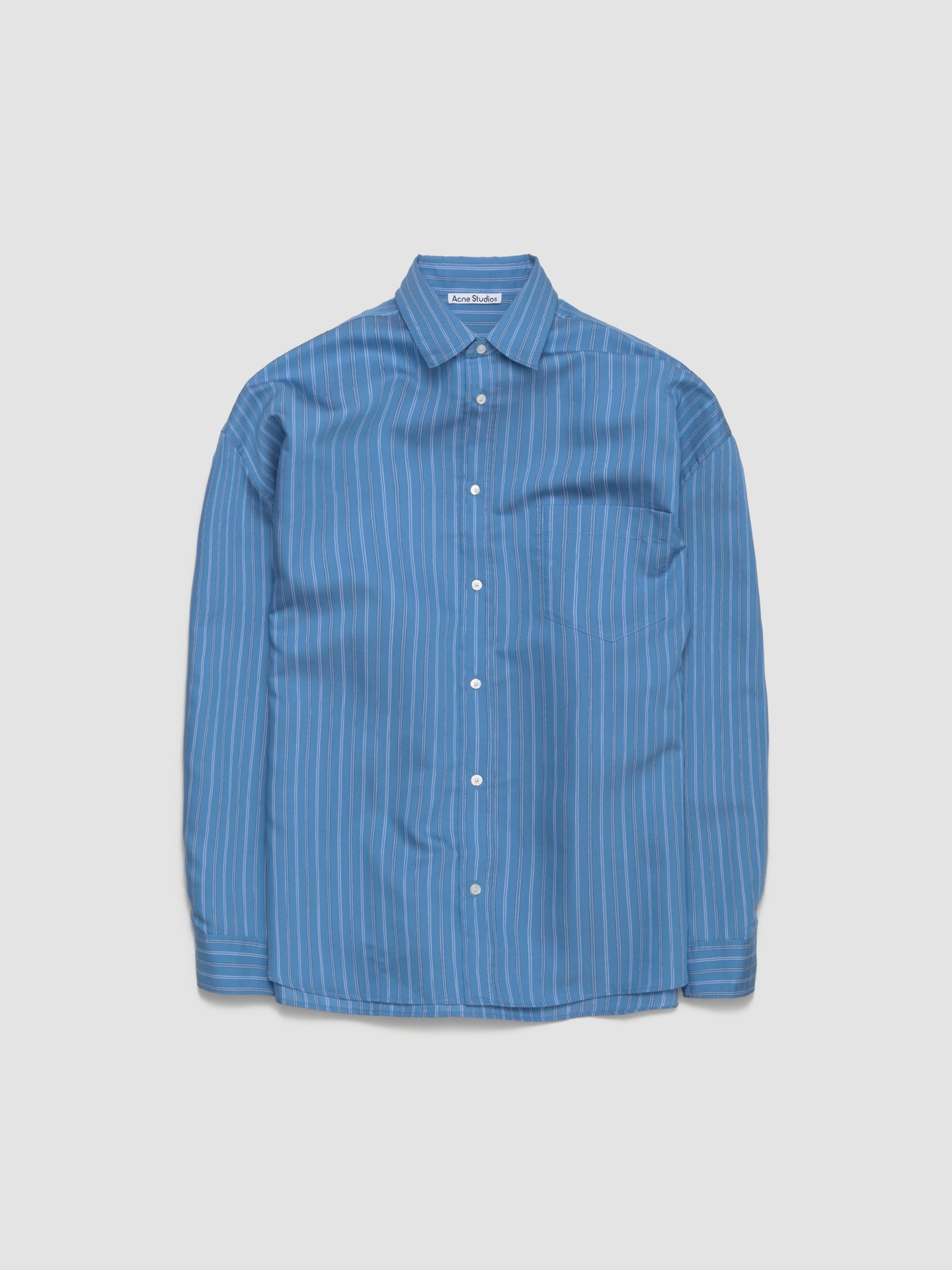 Button-Up Striped Shirt in Blue Multi