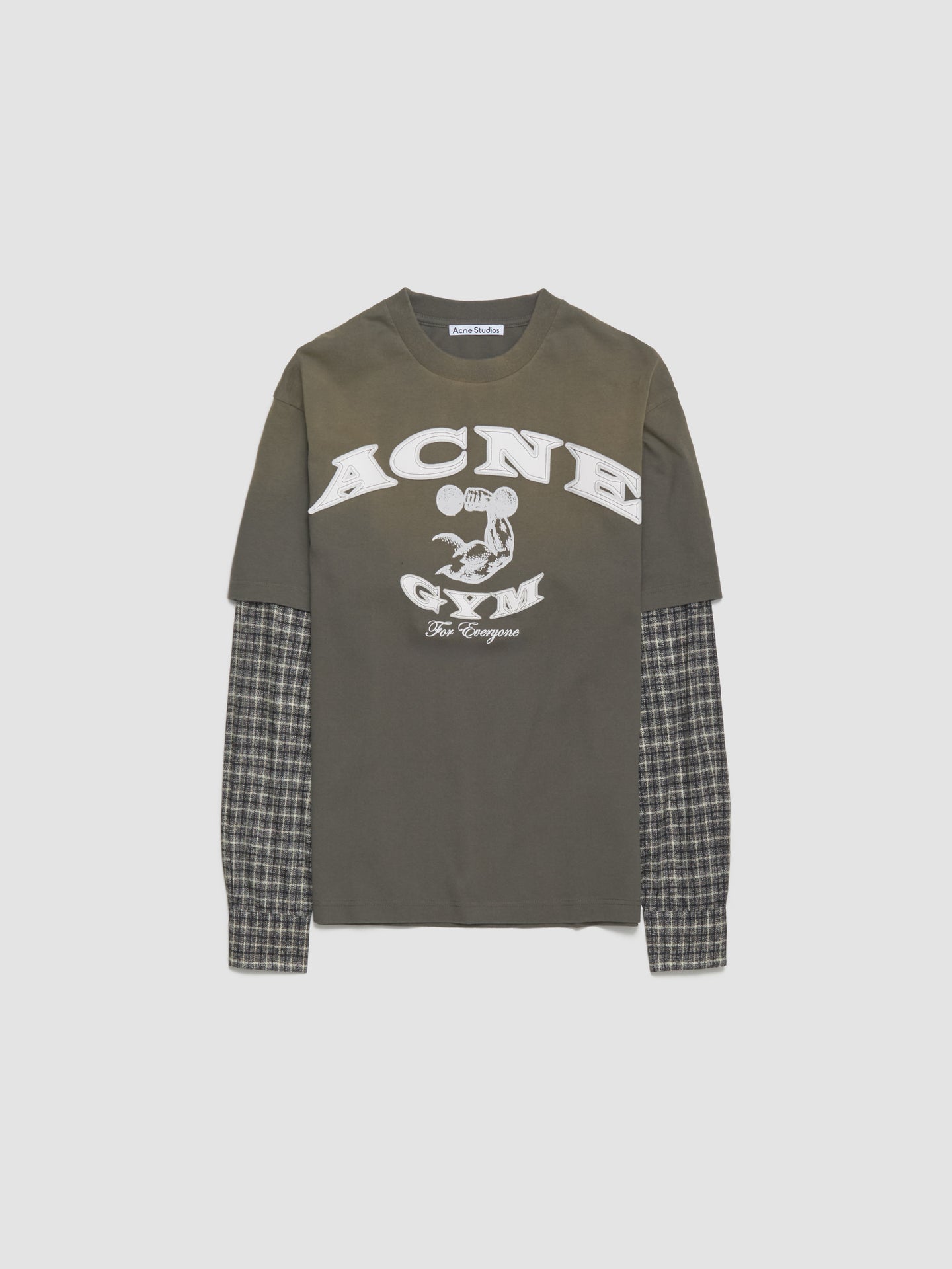 Layered Long-Sleeved T-Shirt in Vintage Green