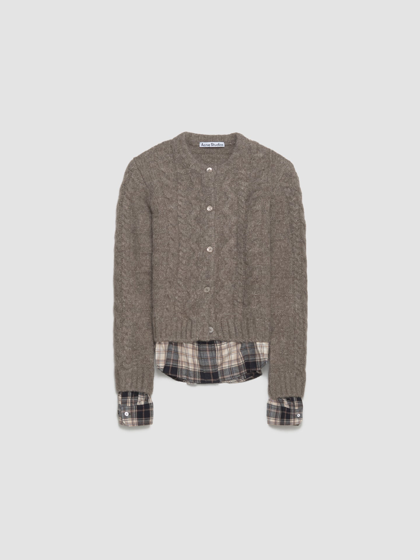 Layered Cardigan in Beige Melange