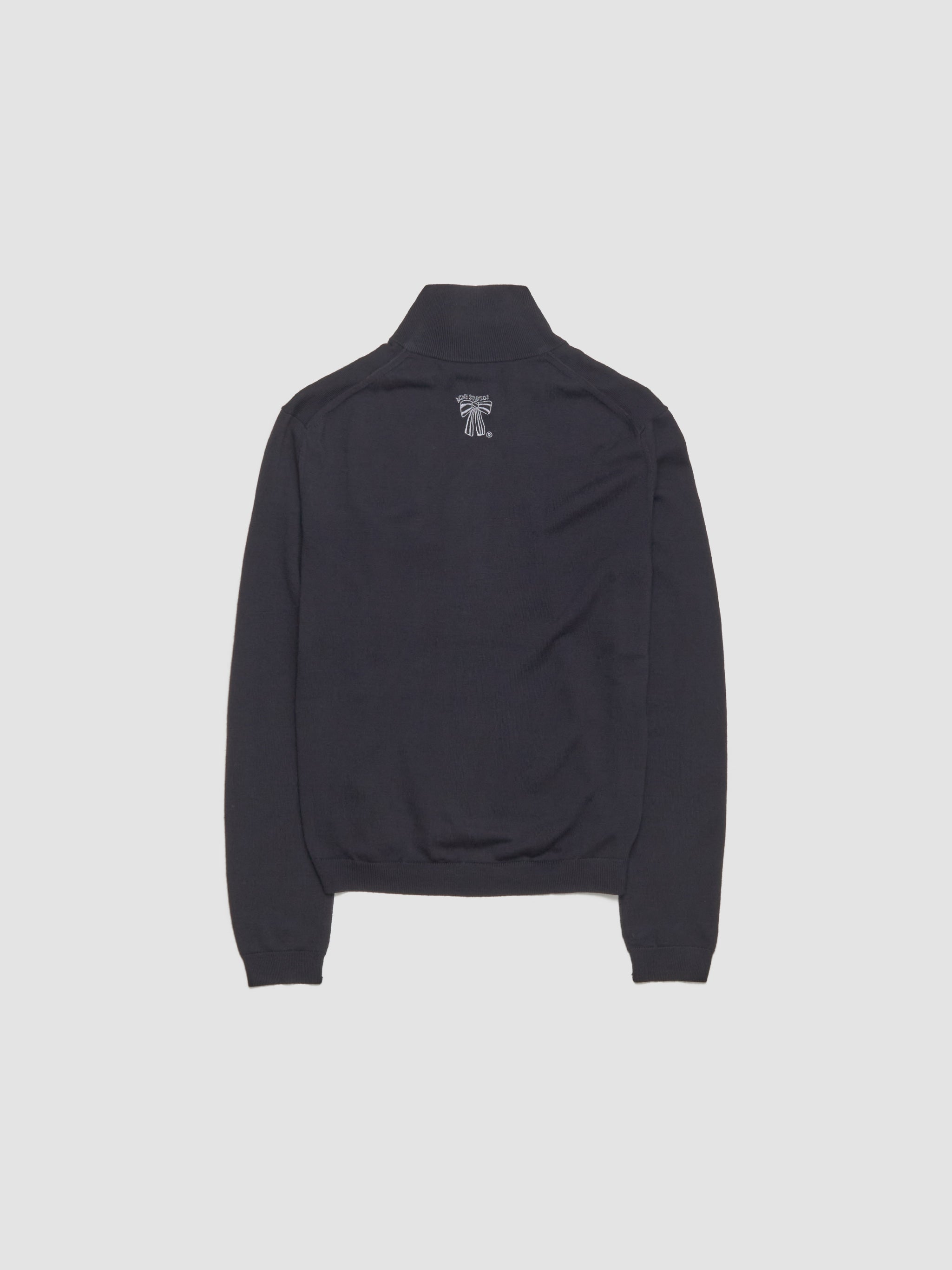 Zip-Up Cardigan in Black