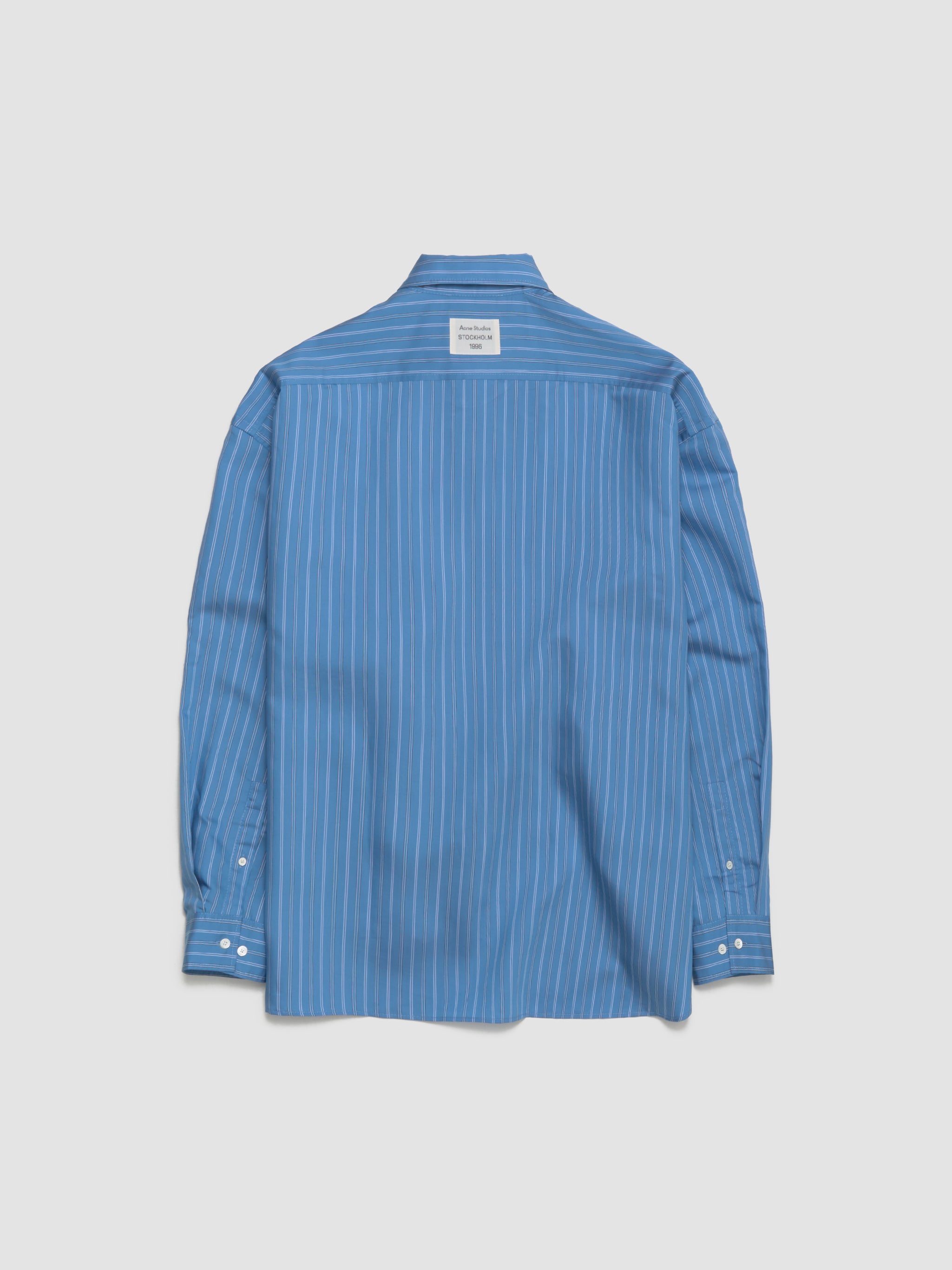 Button-Up Striped Shirt in Blue Multi