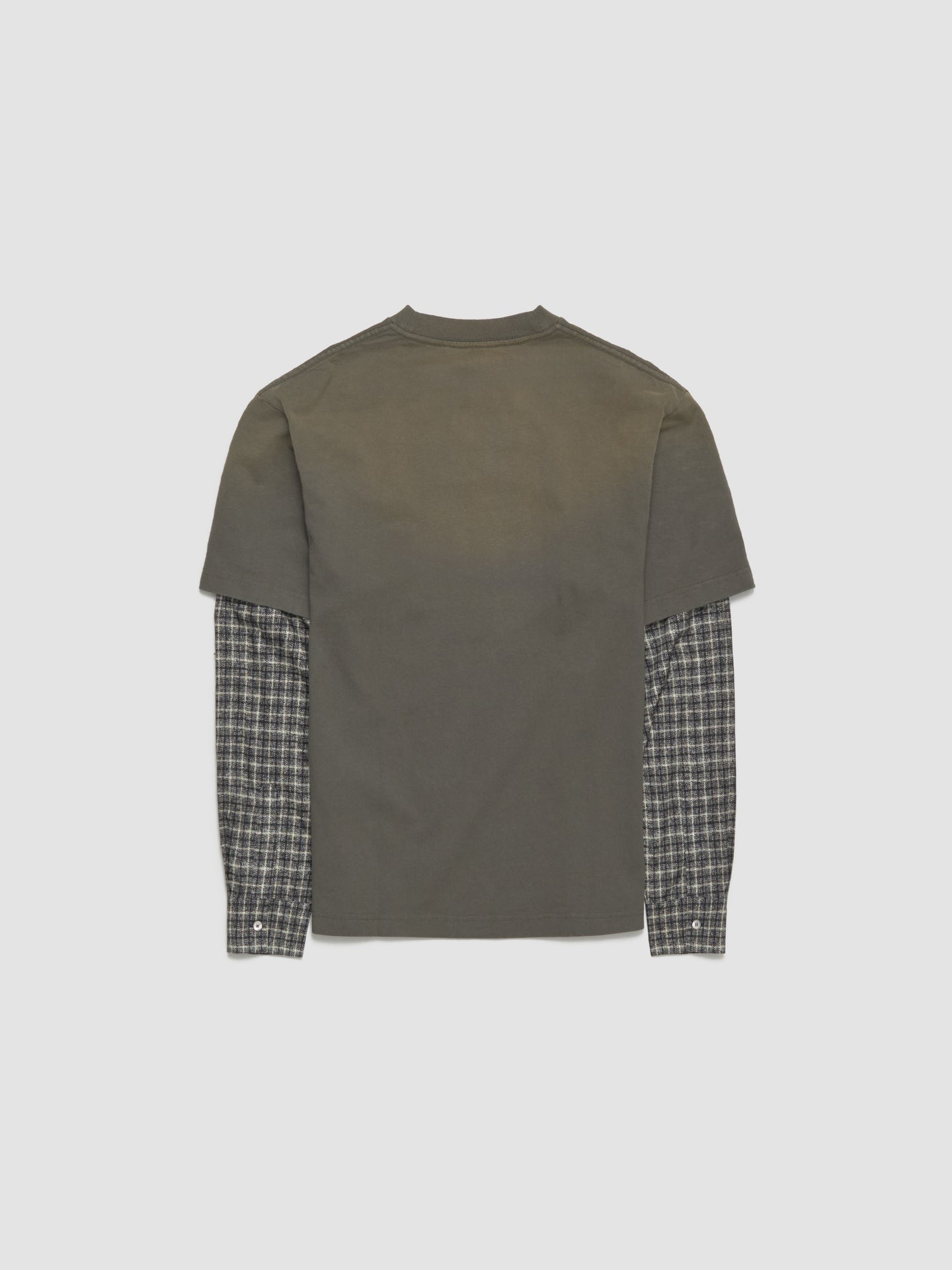 Layered Long-Sleeved T-Shirt in Vintage Green