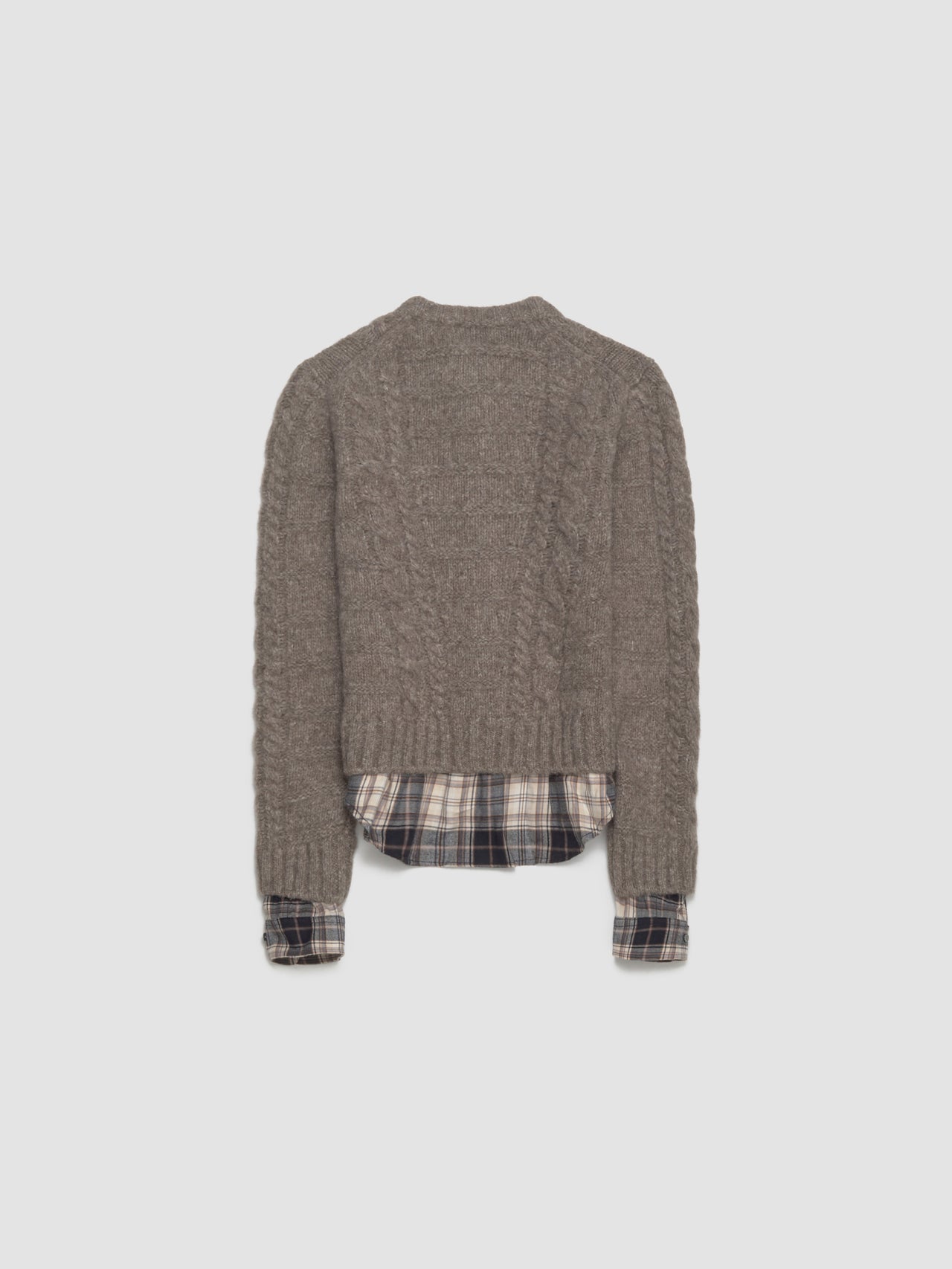 Layered Cardigan in Beige Melange