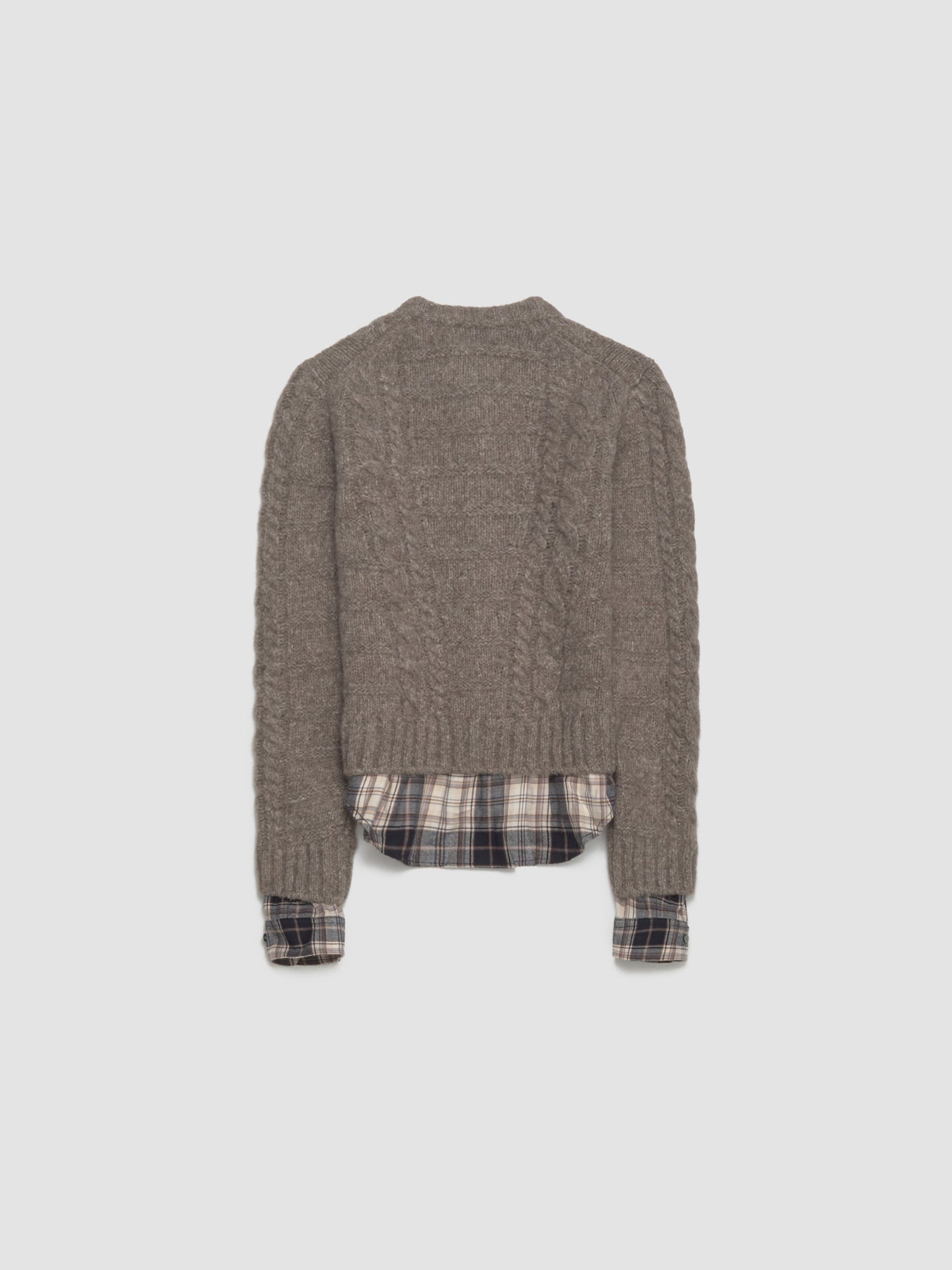 Layered Cardigan in Beige Melange