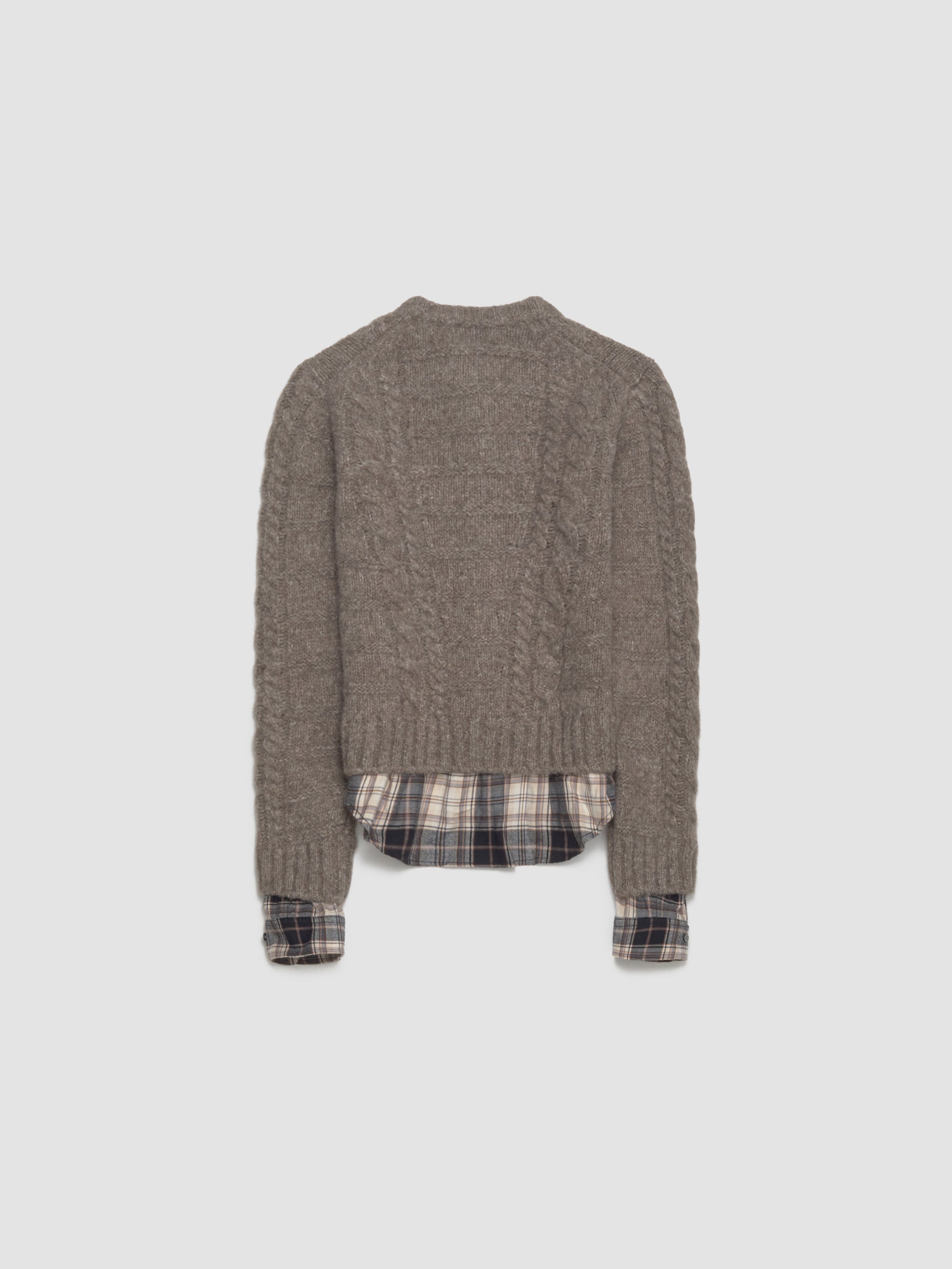 Layered Cardigan in Beige Melange
