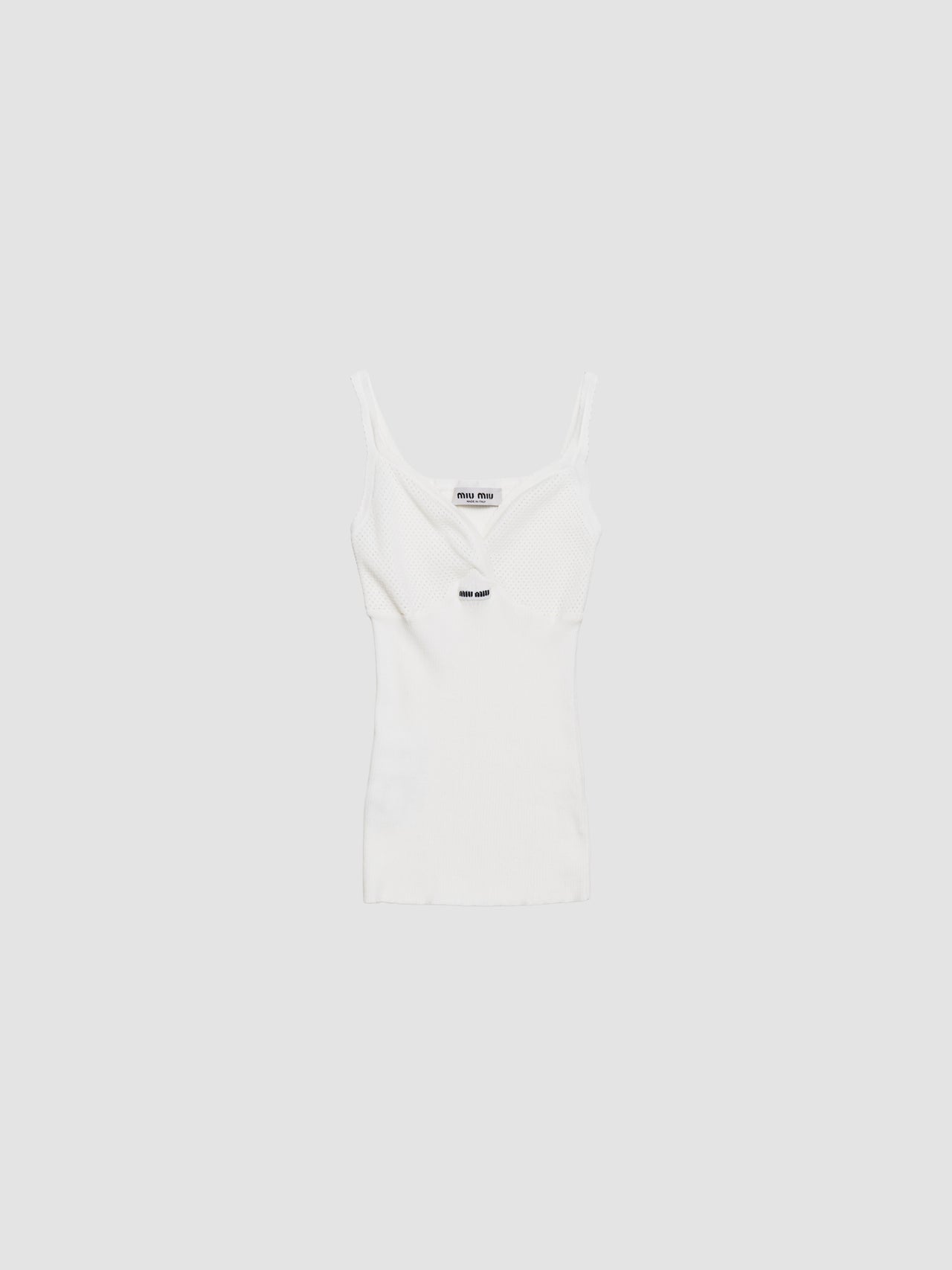 Cotton Knit Top in White