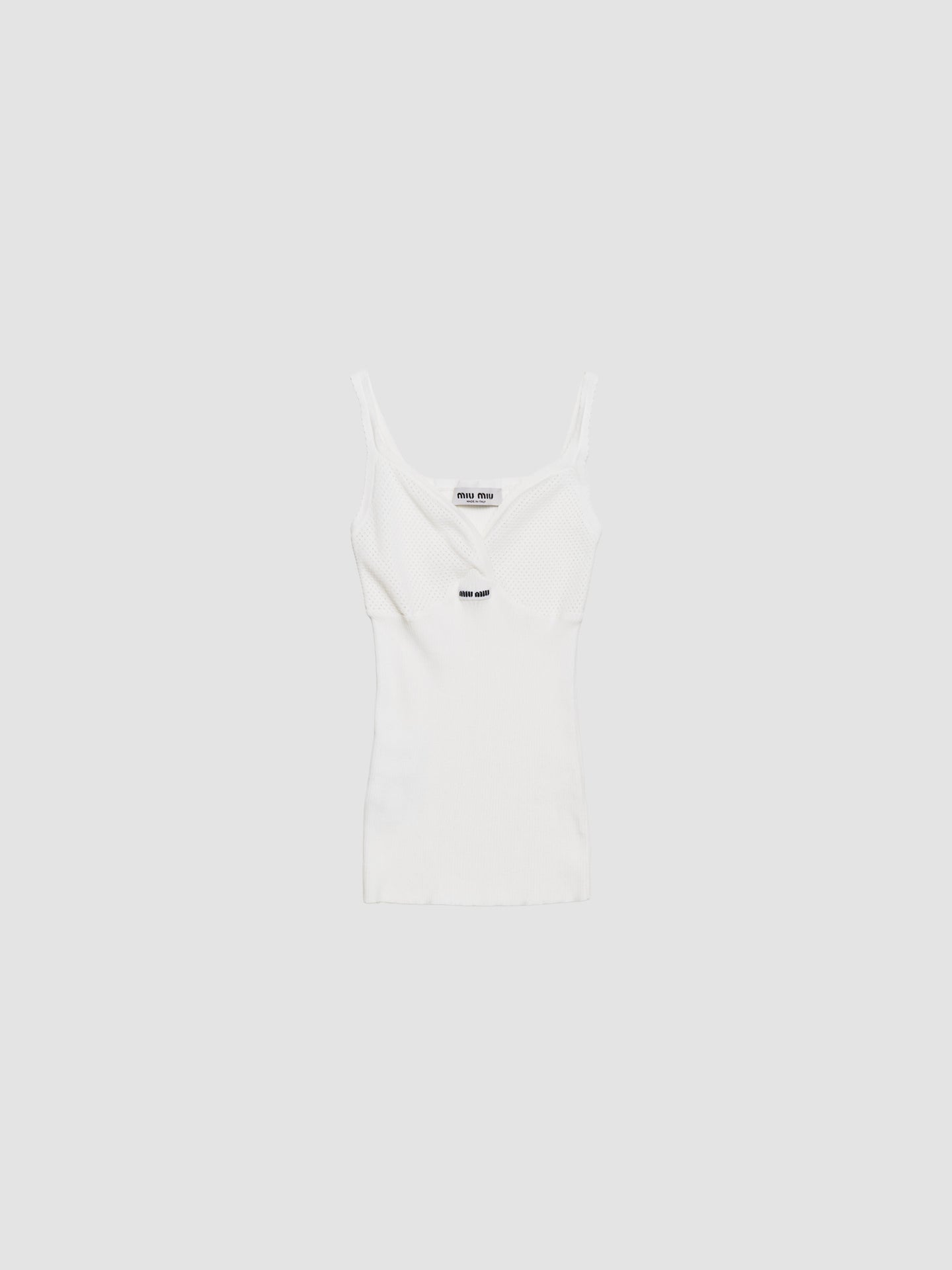 Cotton Knit Top in White