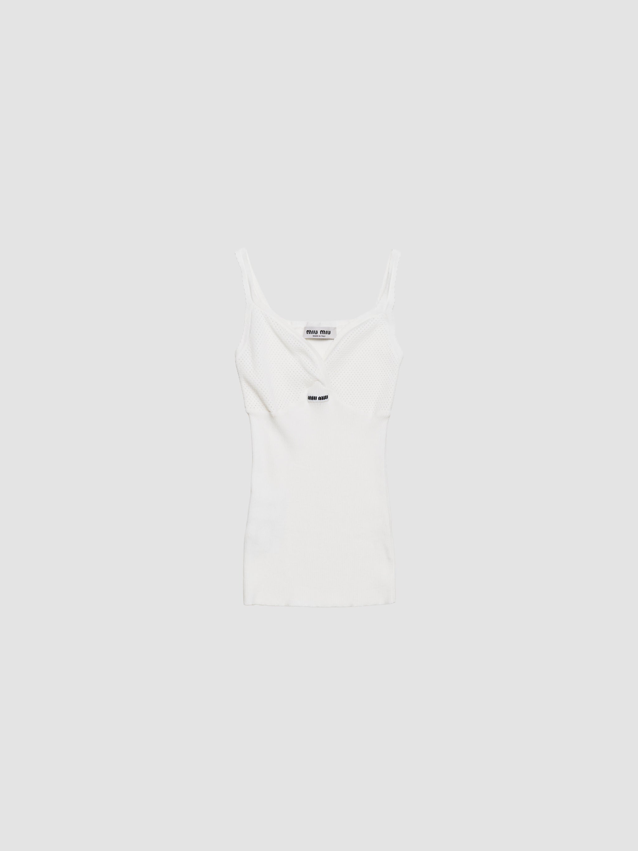 Cotton Knit Top in White