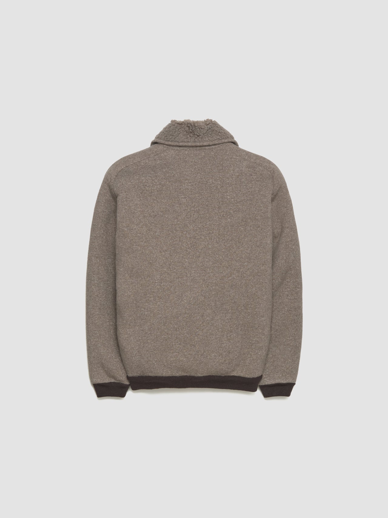 Cotton Fleece Blouson Jacket With Zip in Cord